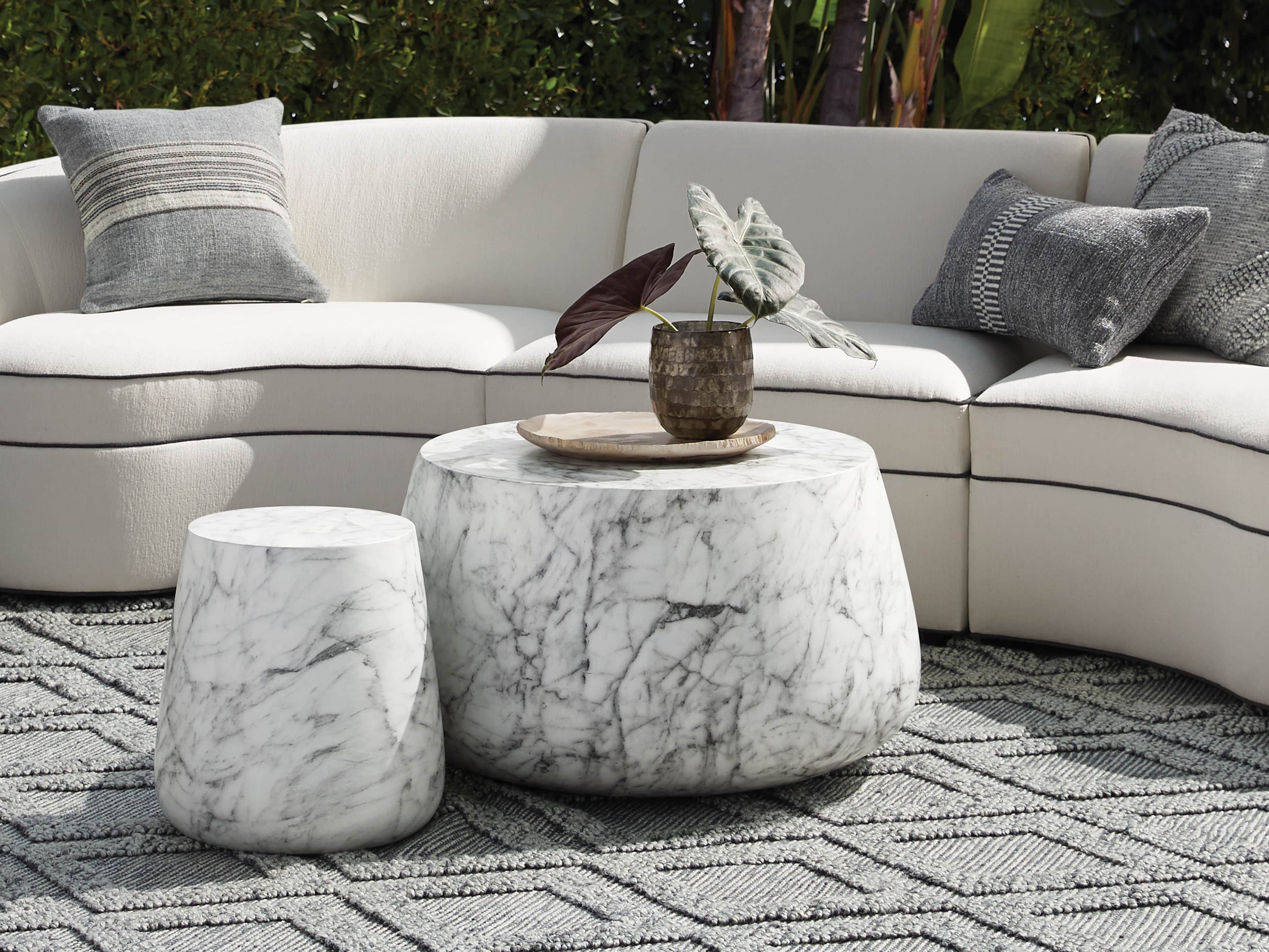Coffee Table with Swivel Top Plate Living Room Table Side Table Concrete Effect 