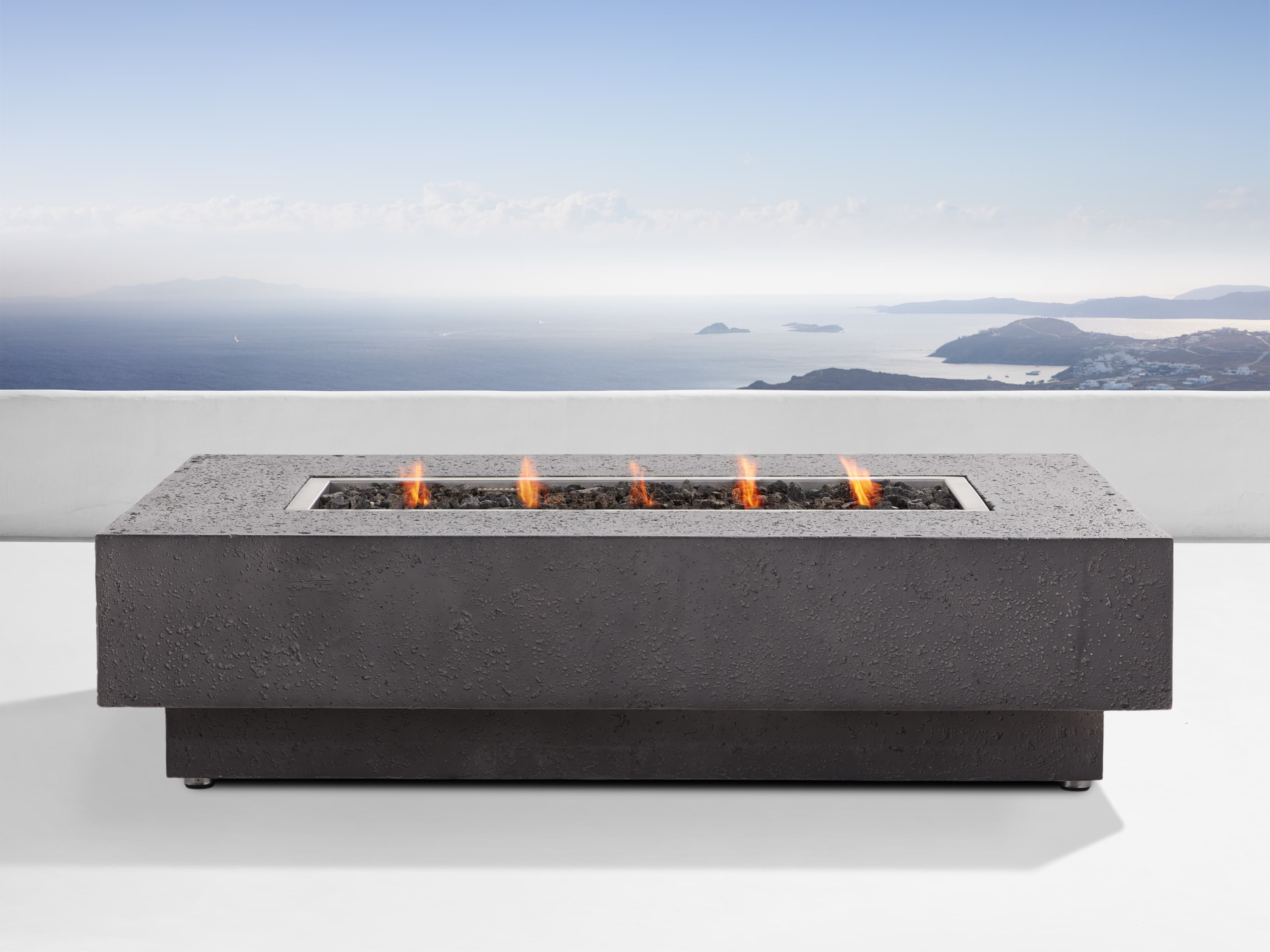 Rectangle Natural Gas Fire Pit Arhaus, Make Your Own Outdoor Propane Fire Pit