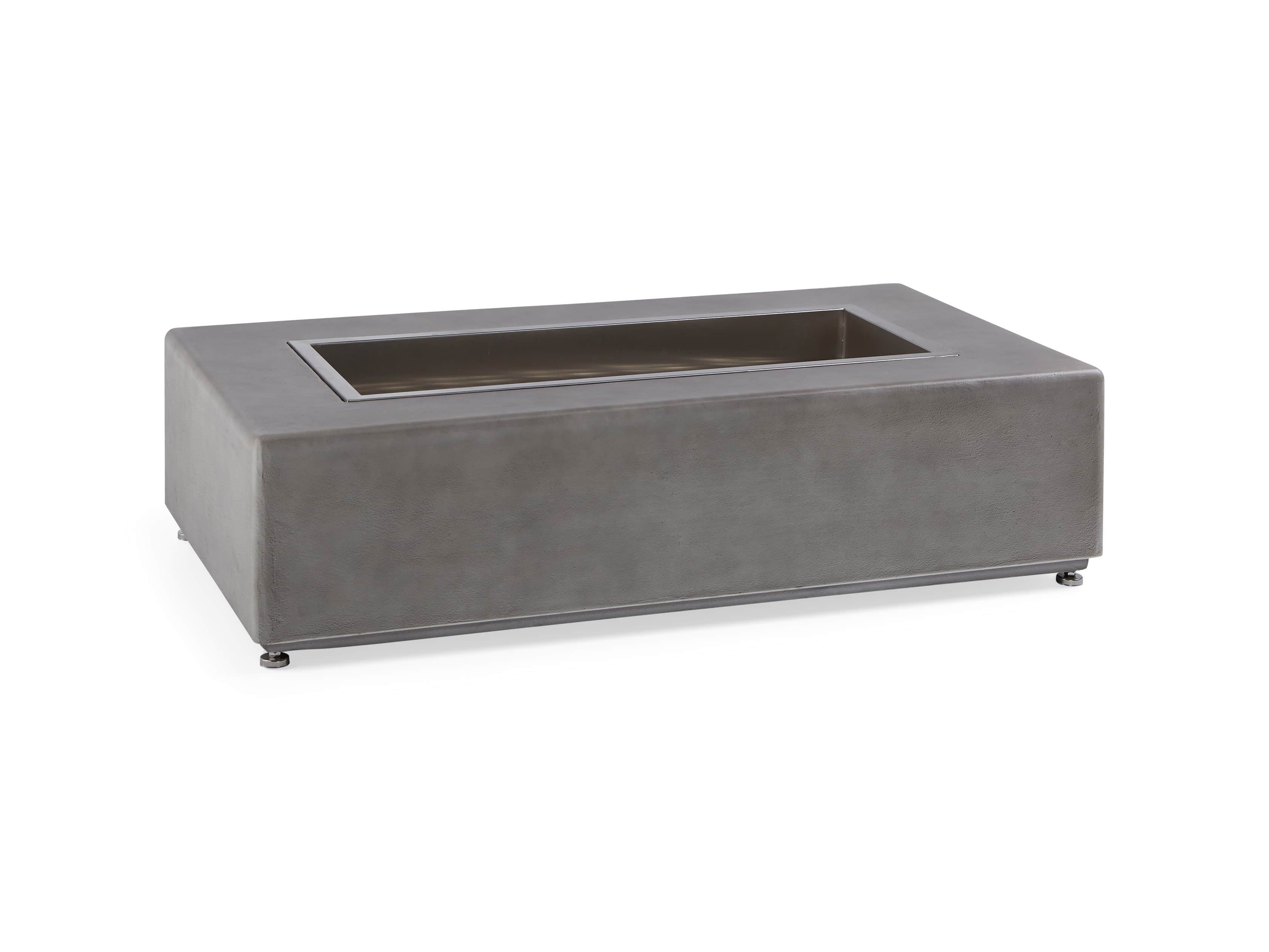 Outdoor 53" Concrete Light Grey Fire Pit