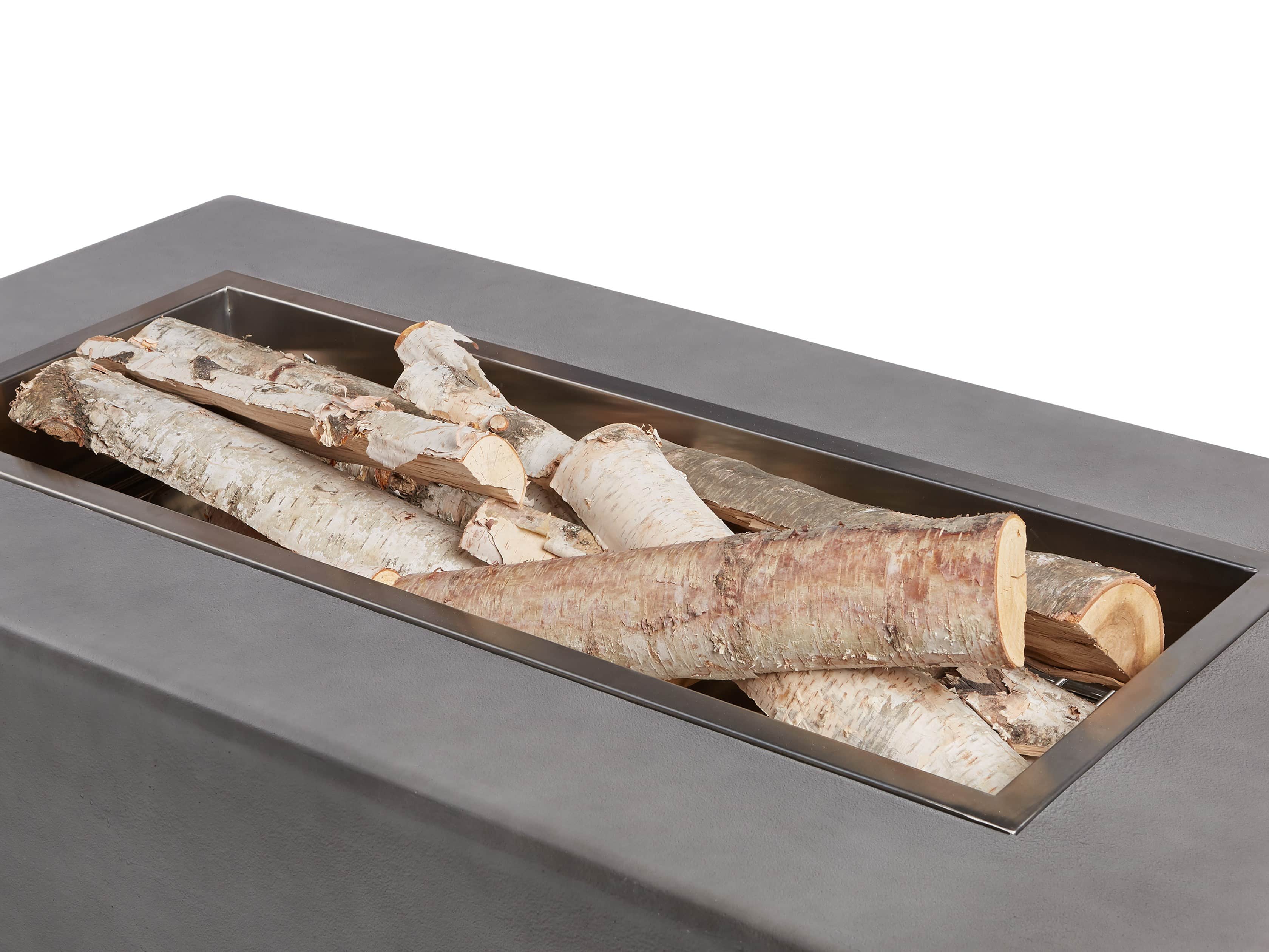 Outdoor 53" Concrete Light Grey Fire Pit
