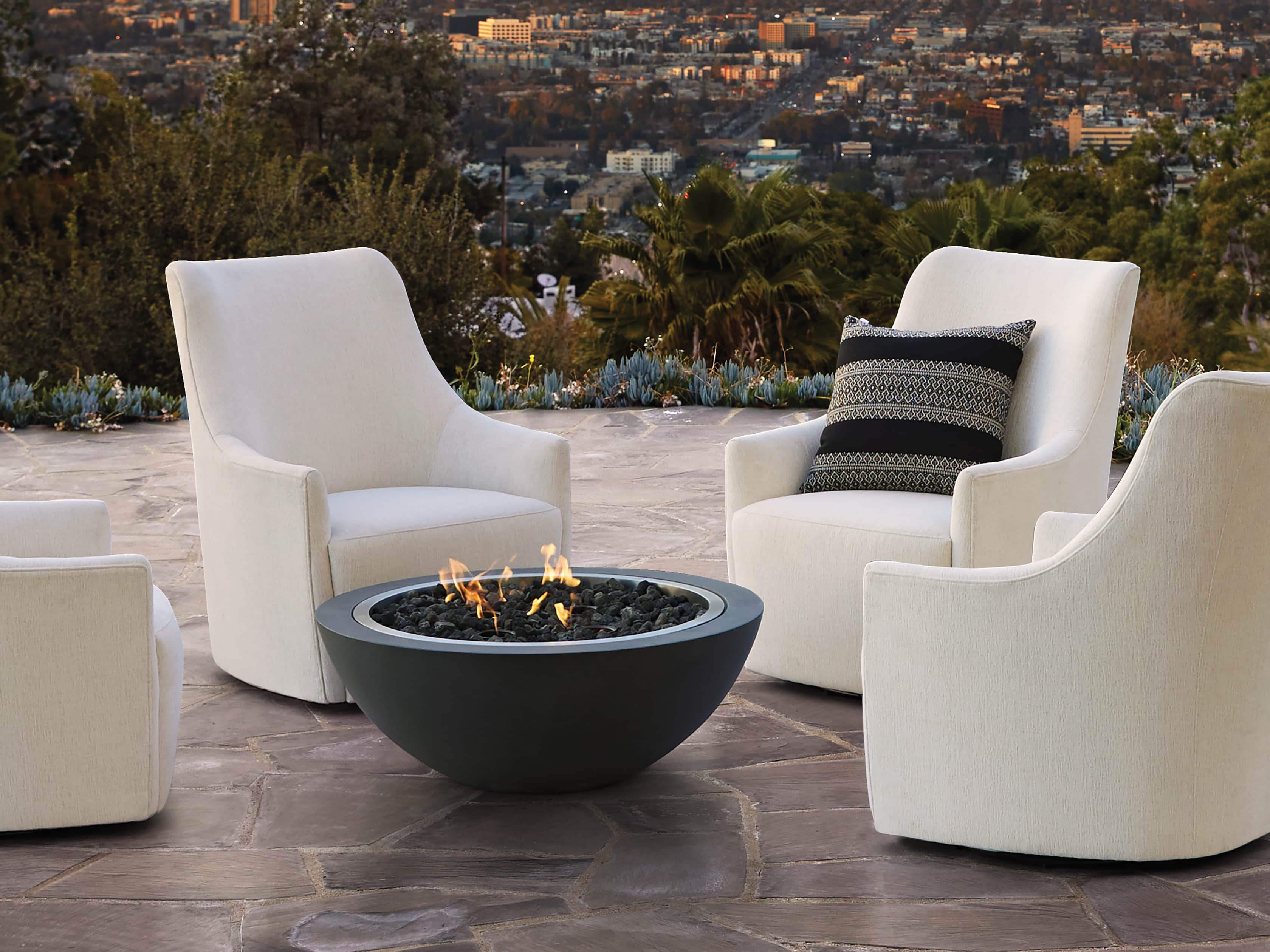 Outdoor 36" Round Concrete Fire Pit, slide 4 of 9