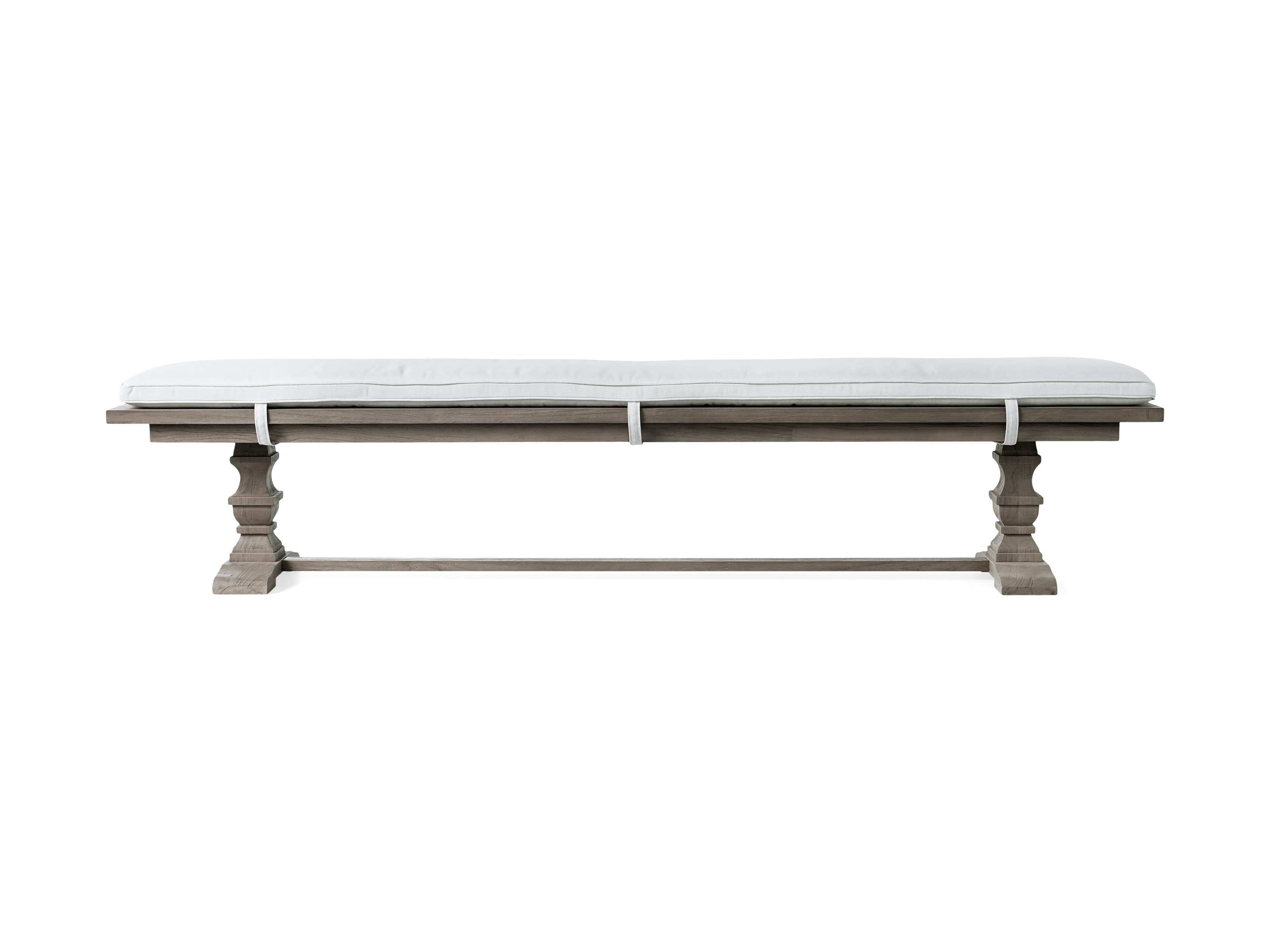 outdoor dining bench with cushion