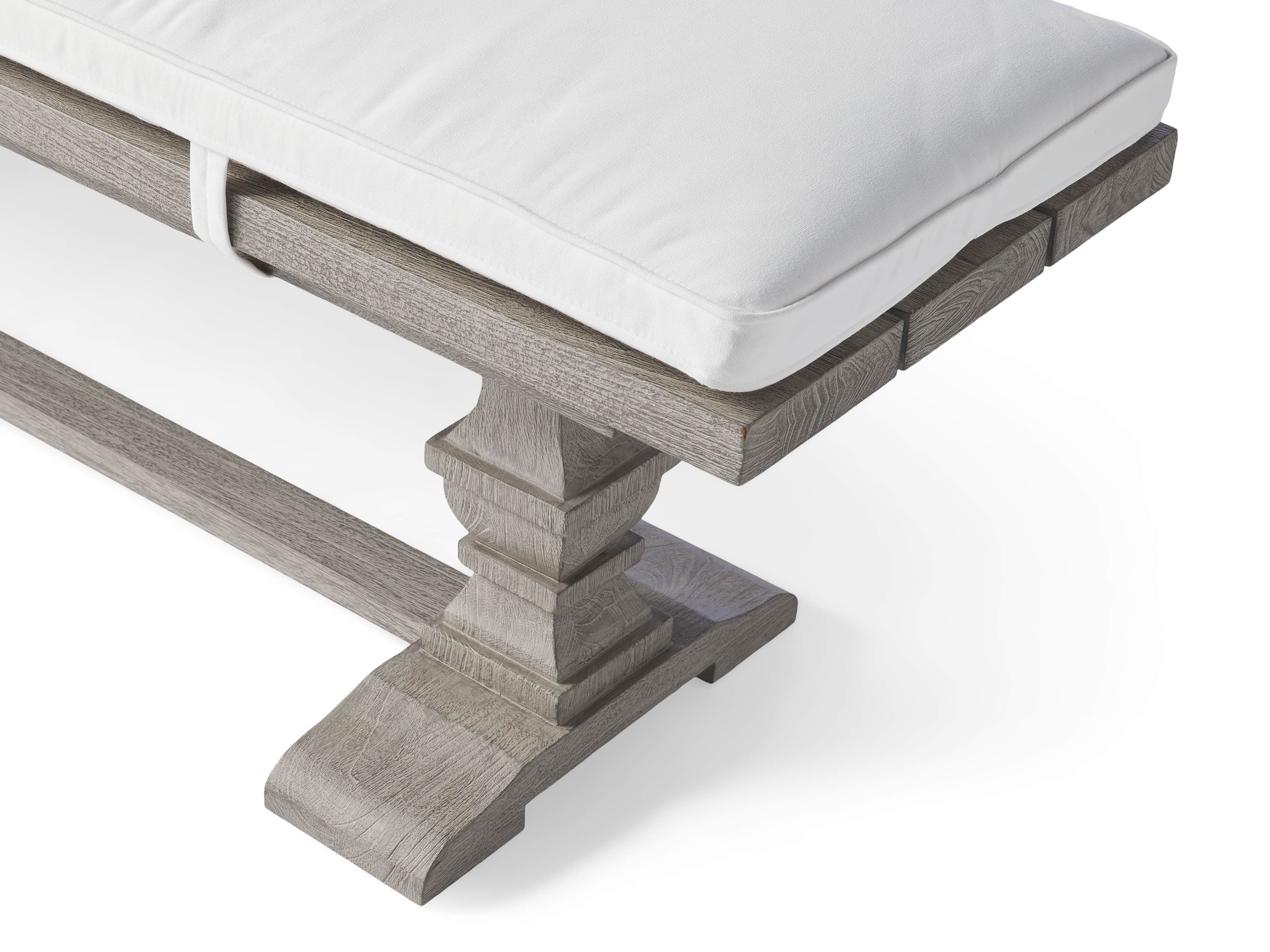 Hamptons Outdoor 66" Dining Bench in Driftwood Grey, slide 4 of 4