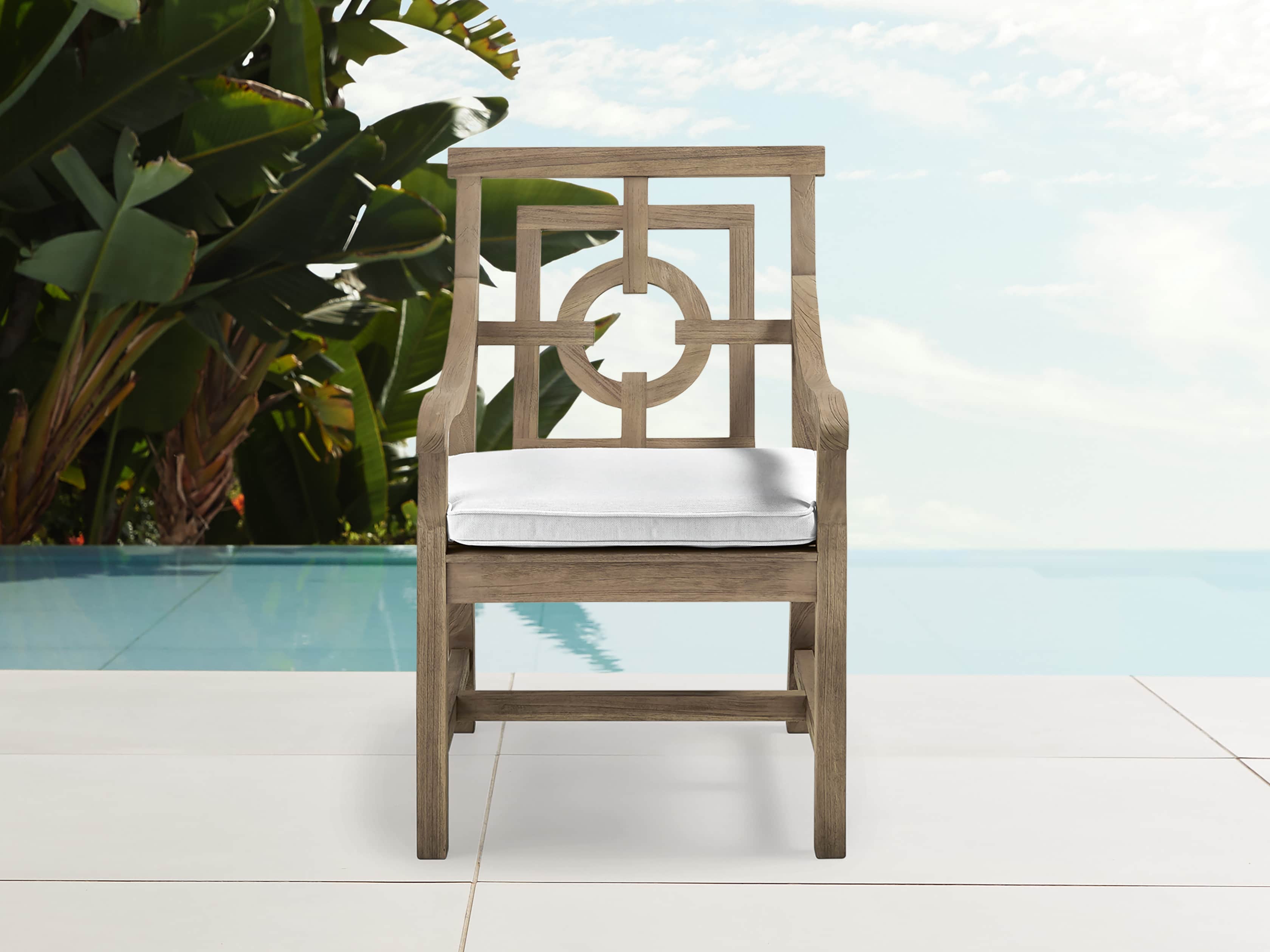 Hamptons Outdoor Dining Arm Chair Arhaus