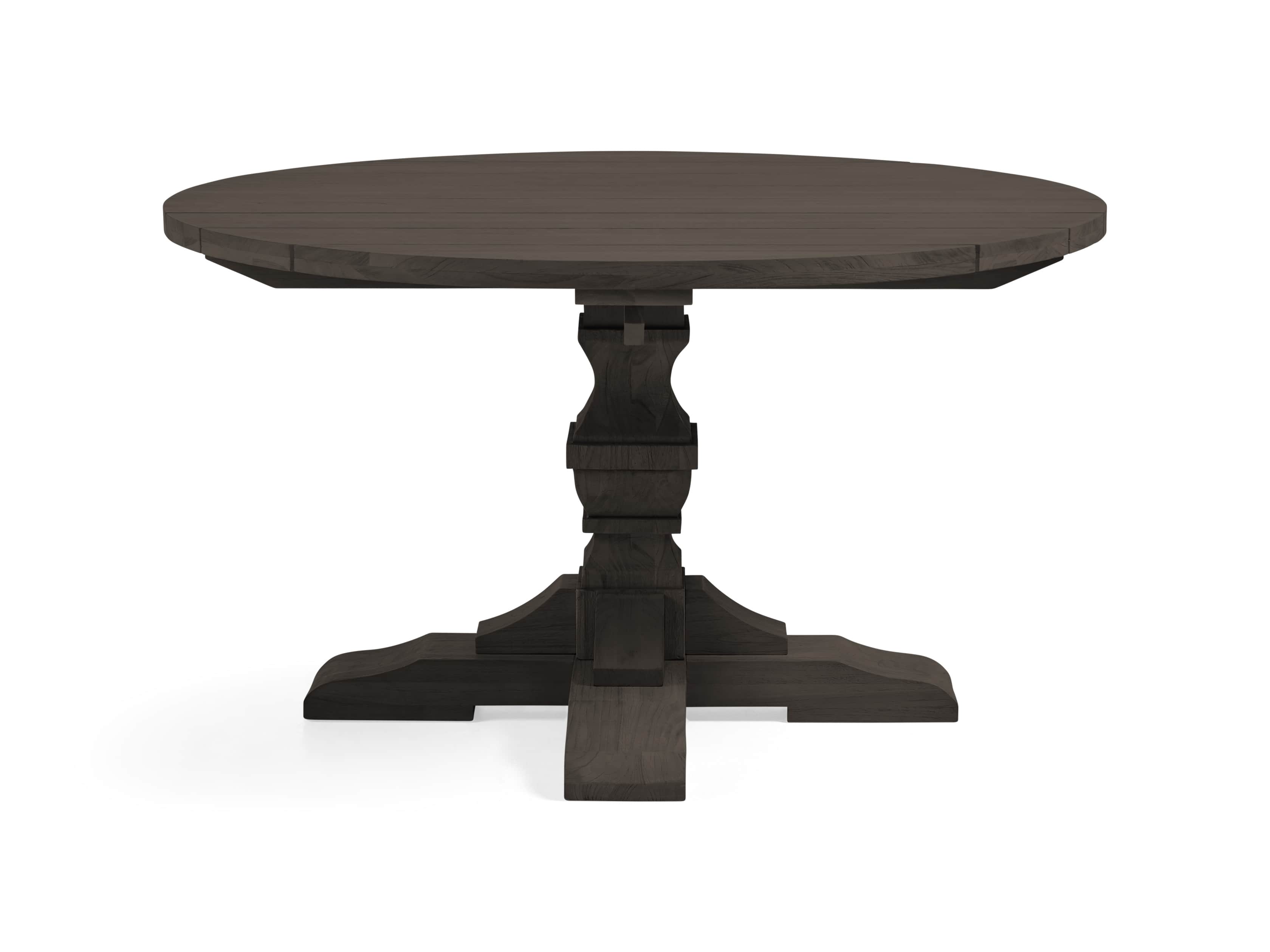 Hamptons Outdoor 48" Round Teak Dining Table in Truffle Brown, slide 2 of 3