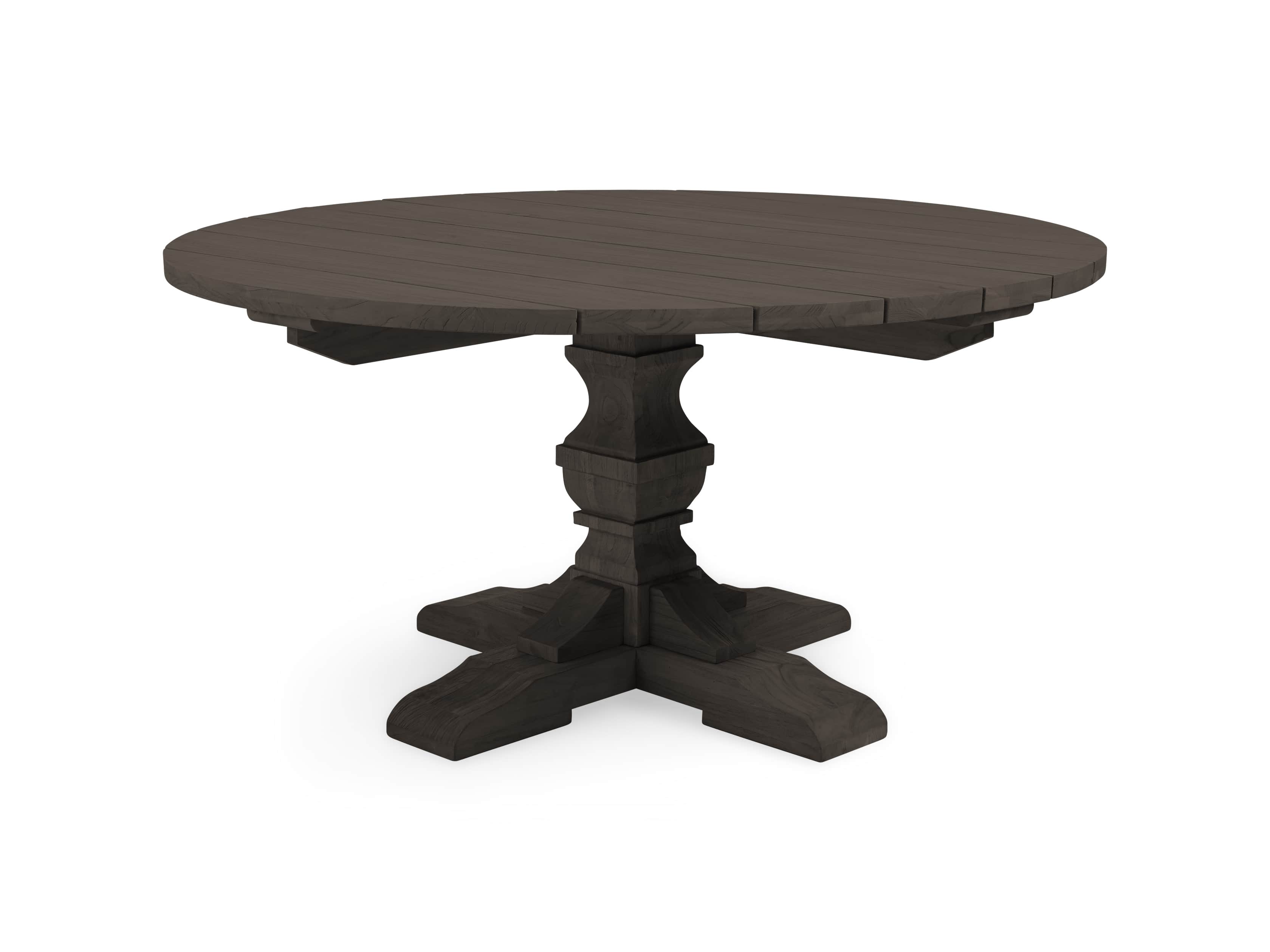 Hamptons Outdoor 48" Round Teak Dining Table in Truffle Brown, slide 3 of 3