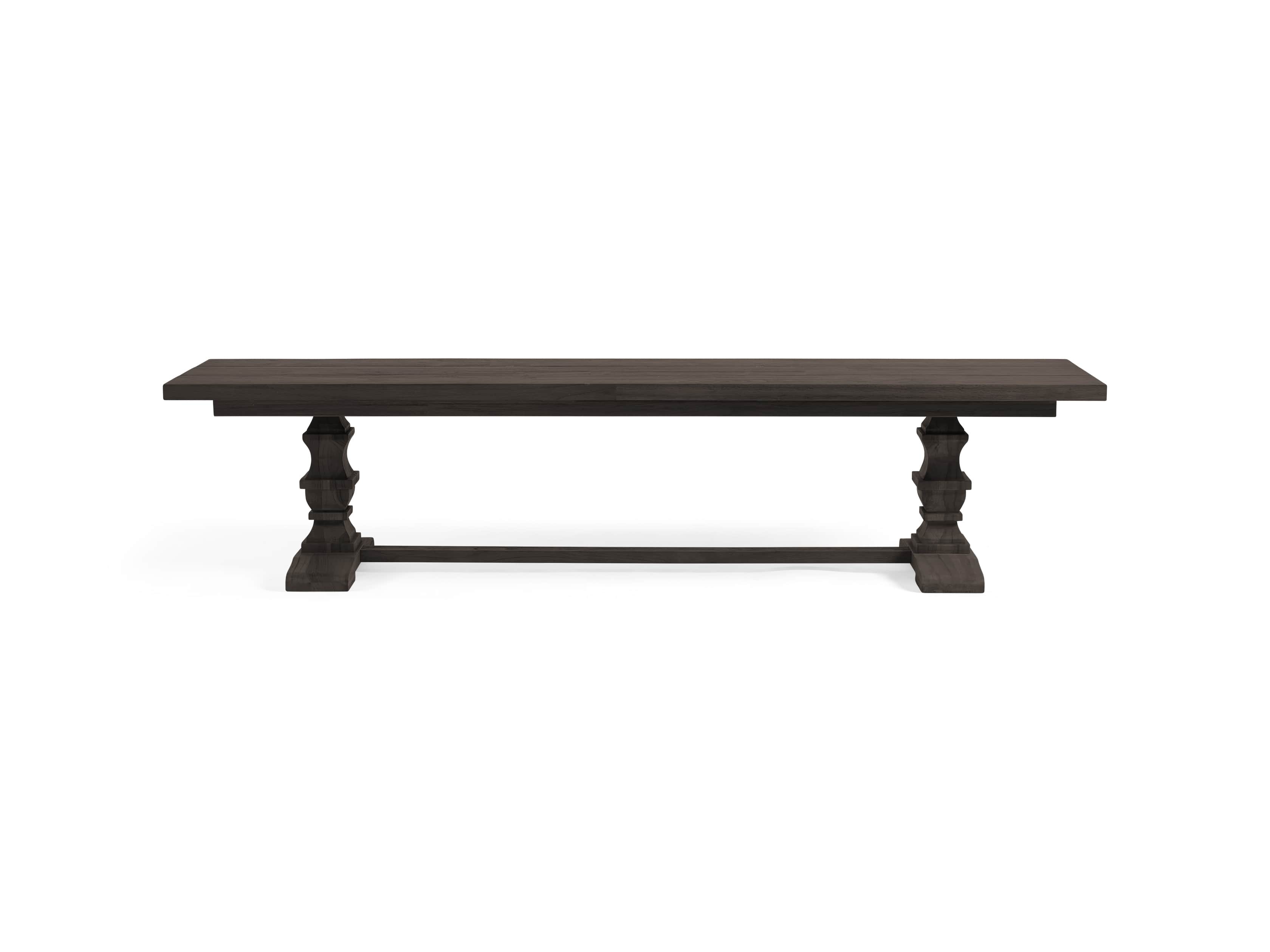 Hamptons Outdoor 66" Dining Benches in Truffle Brown, slide 2 of 2