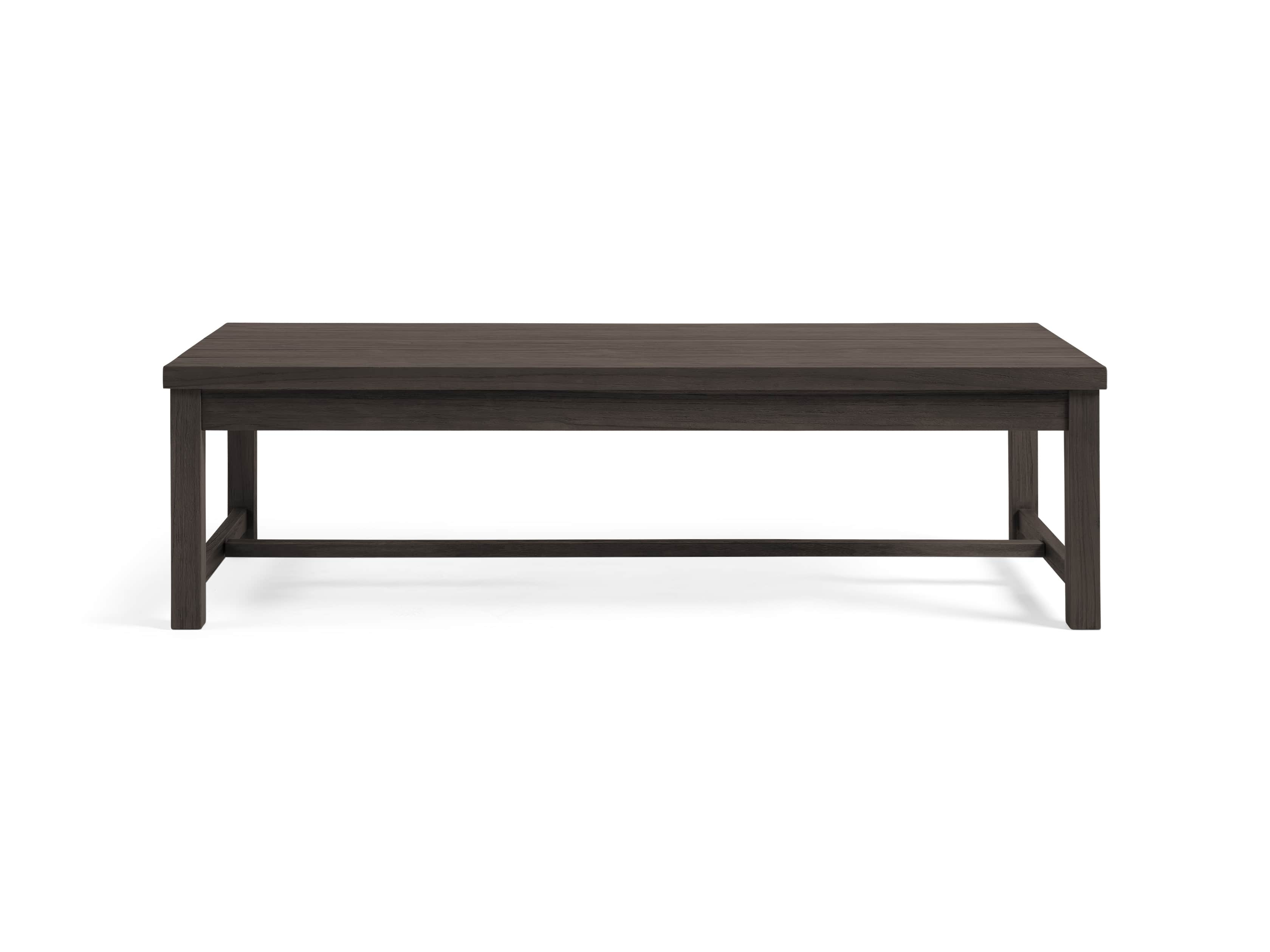 Hampton Outdoor 60" Rectaongle Coffee Table in Truffle Brown, slide 2 of 2
