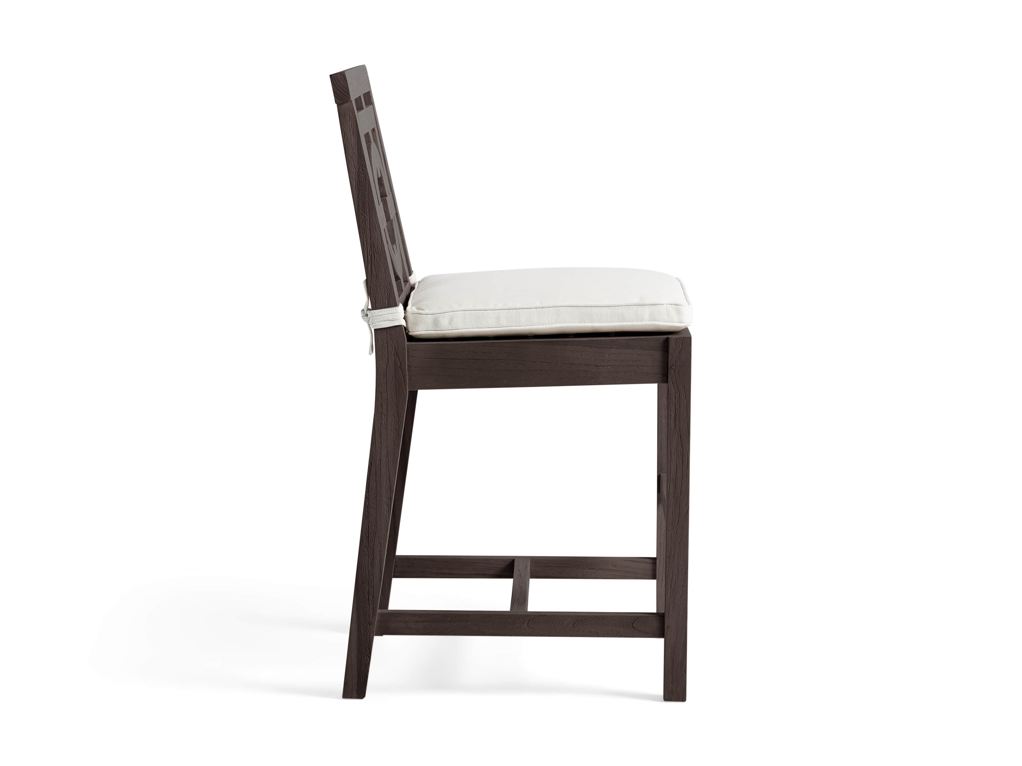 Hamptons Outdoor 21" Counter Stool in Truffle Brown, slide 3 of 5