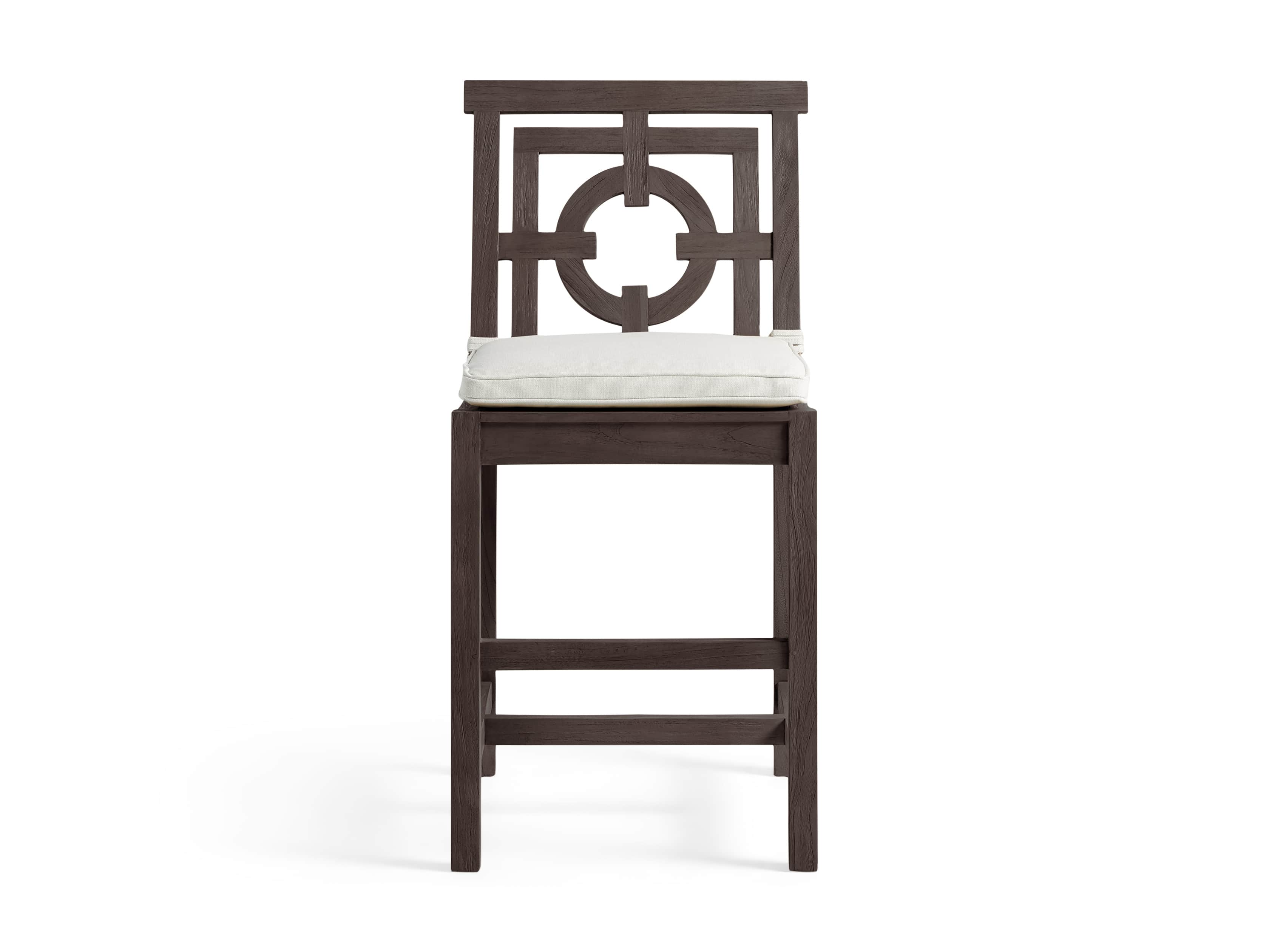Hamptons Outdoor 21" Counter Stool in Truffle Brown, slide 2 of 5