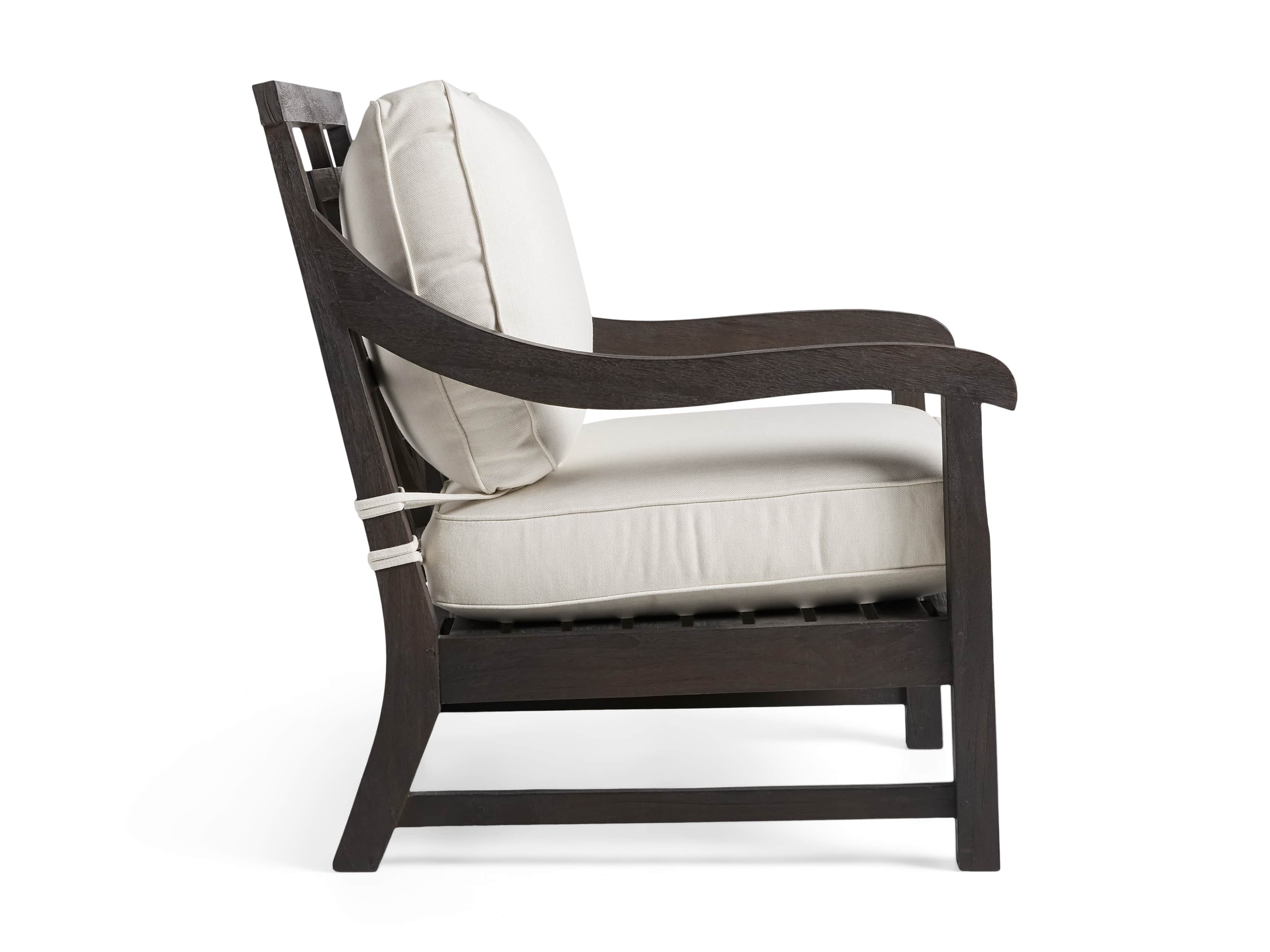 Hampton Outdoor 32" Lounge Chair in Truffle Brown, slide 3 of 5