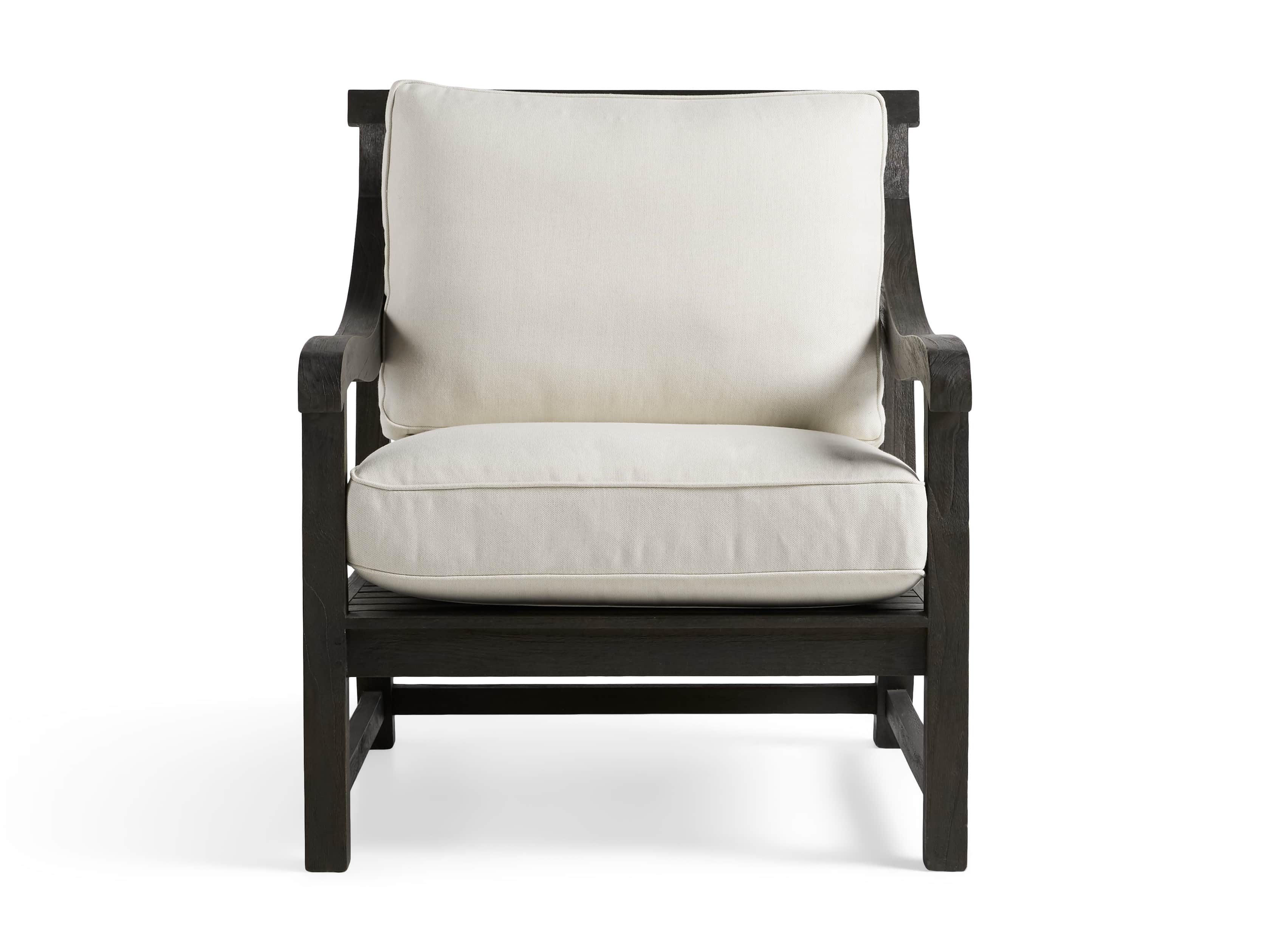 Hampton Outdoor 32" Lounge Chair in Truffle Brown, slide 2 of 5