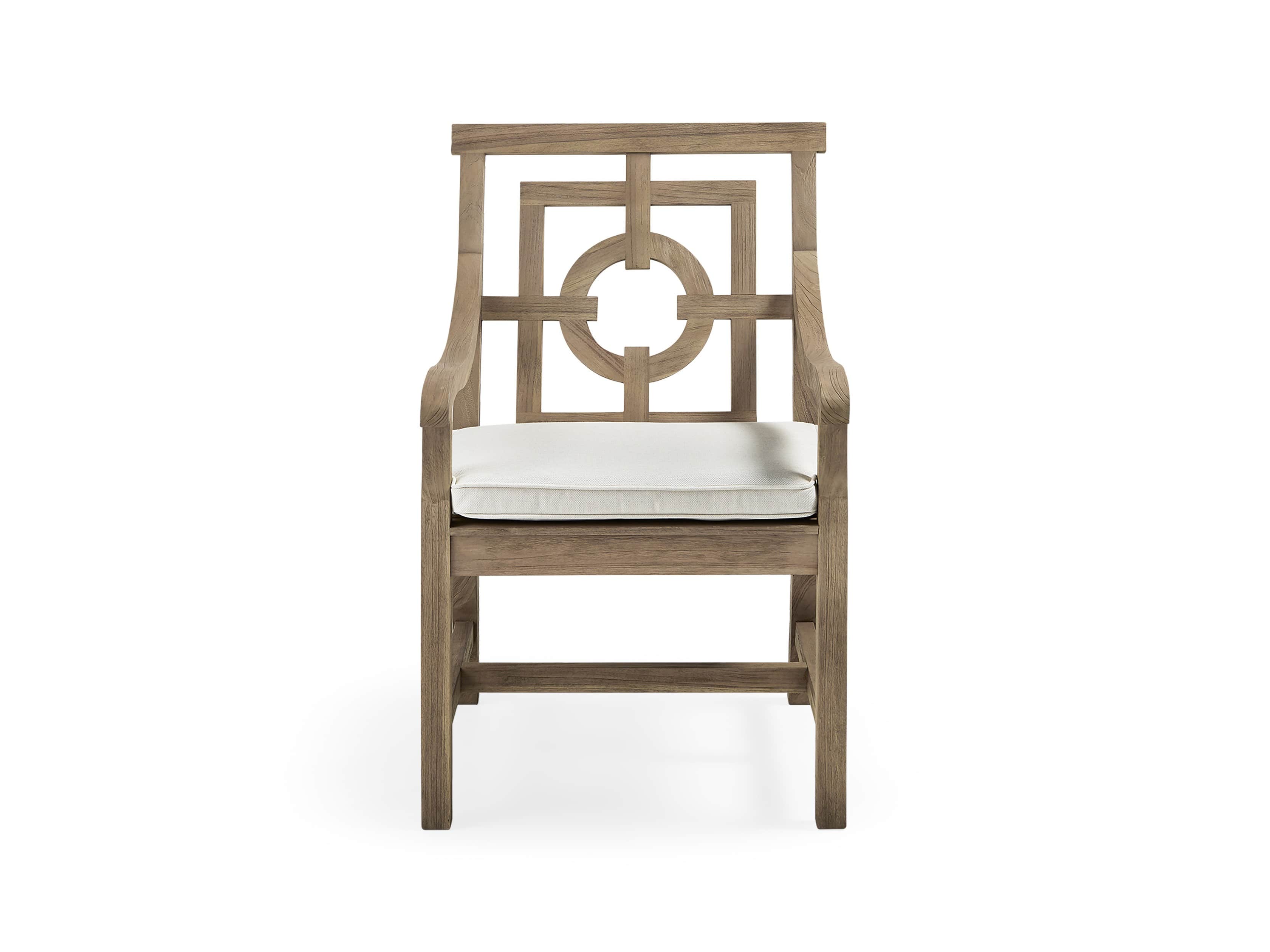 Hamptons Outdoor 24" Teak Dining Arm Chair
