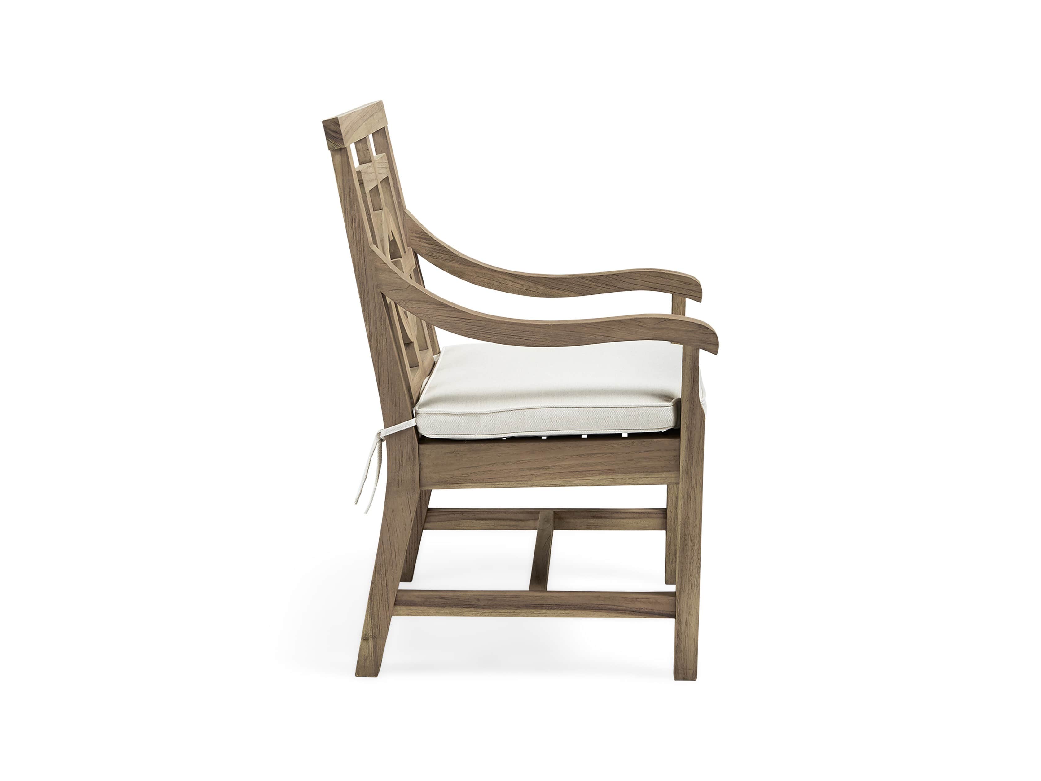 Hamptons Outdoor 24" Teak Dining Arm Chair