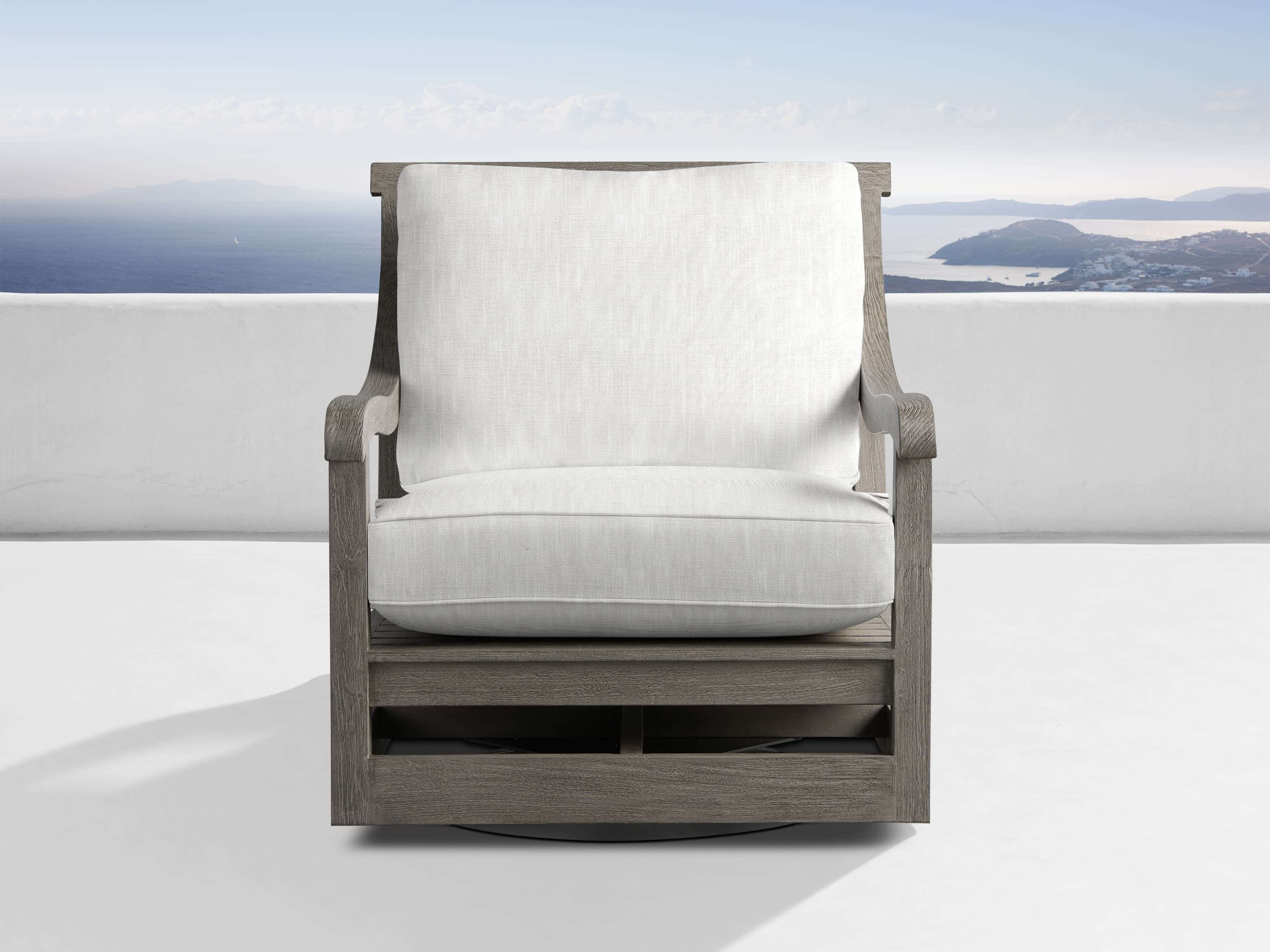 arhaus outdoor swivel chair