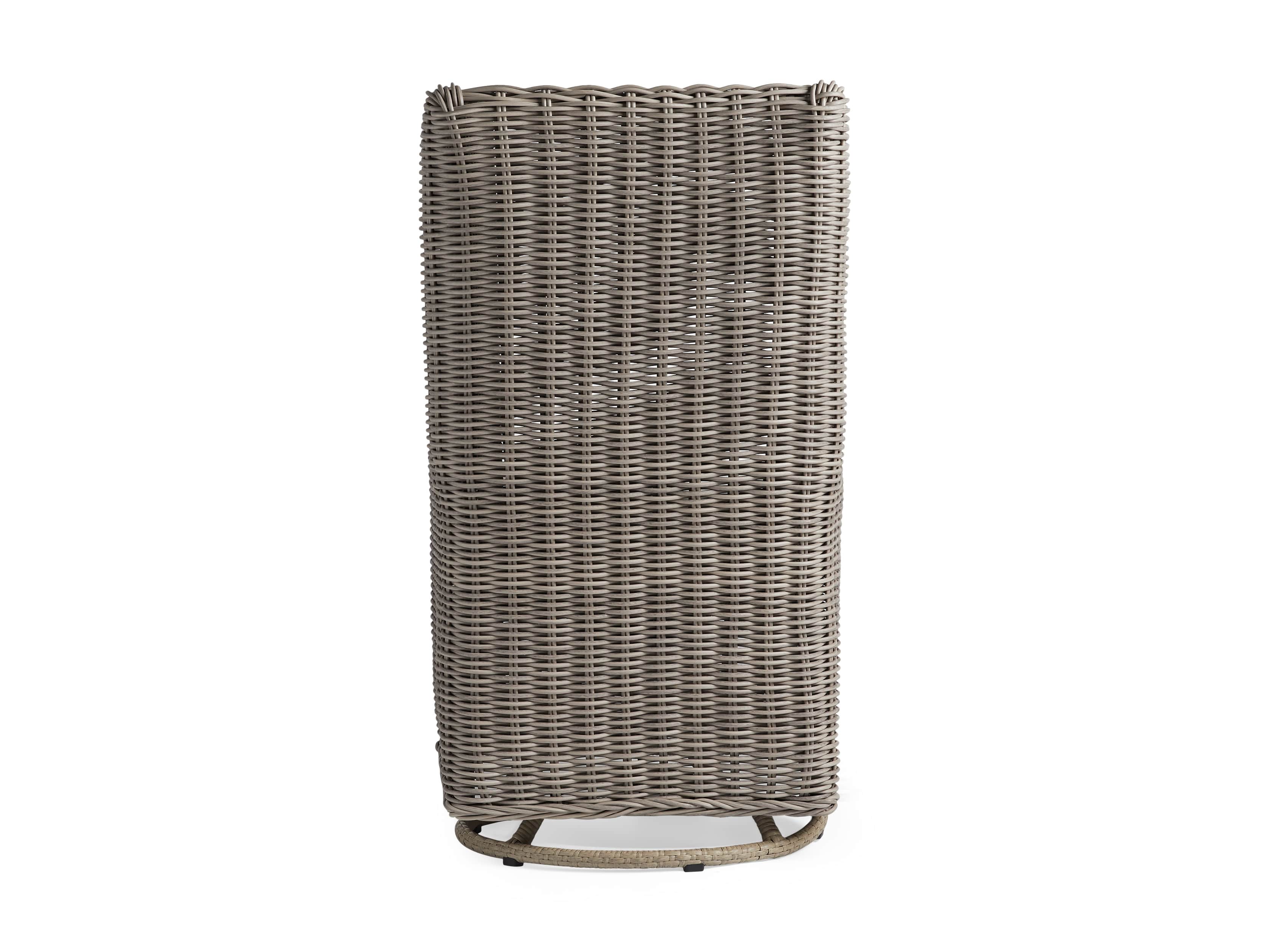 Hunting Outdoor 27" Swivel Dining Arm Chair in Weathered Grey, slide 4 of 5