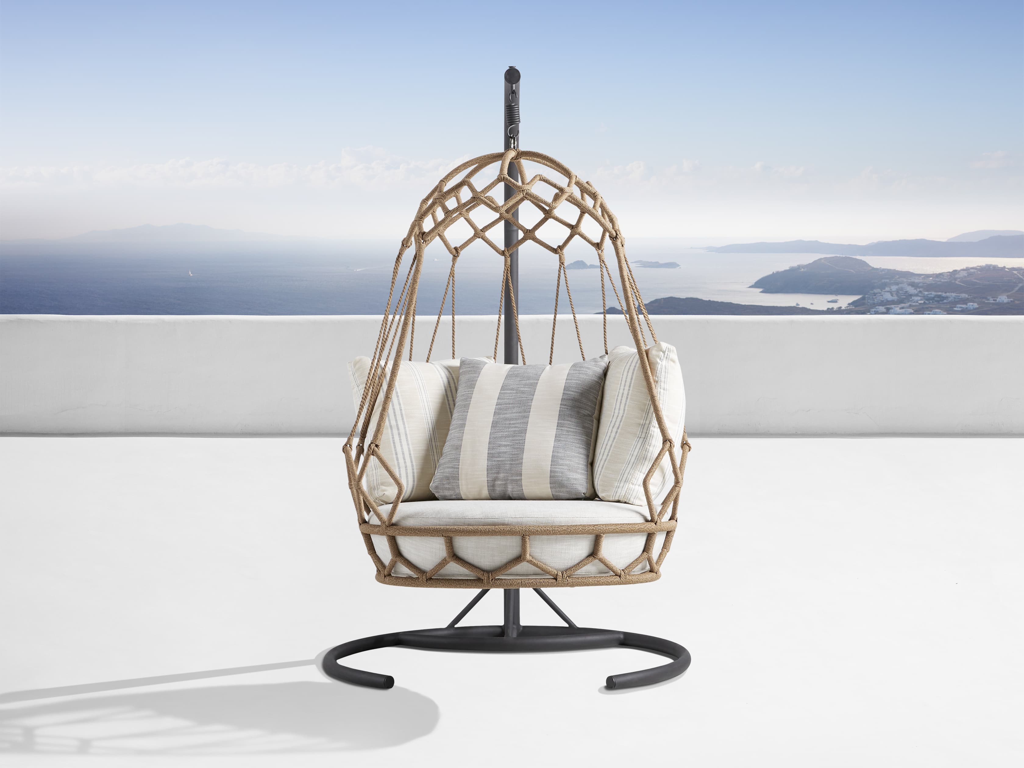 Marina Outdoor Hanging Chair With Stand, Hanging Chair With Stand Weight Limit