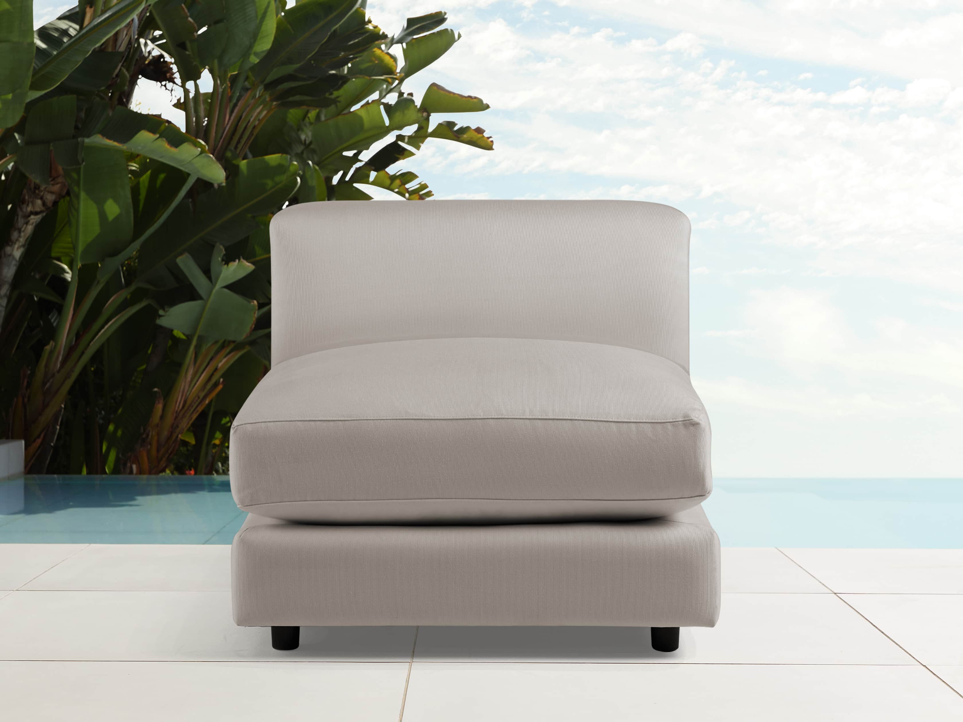 Menlo Outdoor 32" Armless Chair in Sail Space