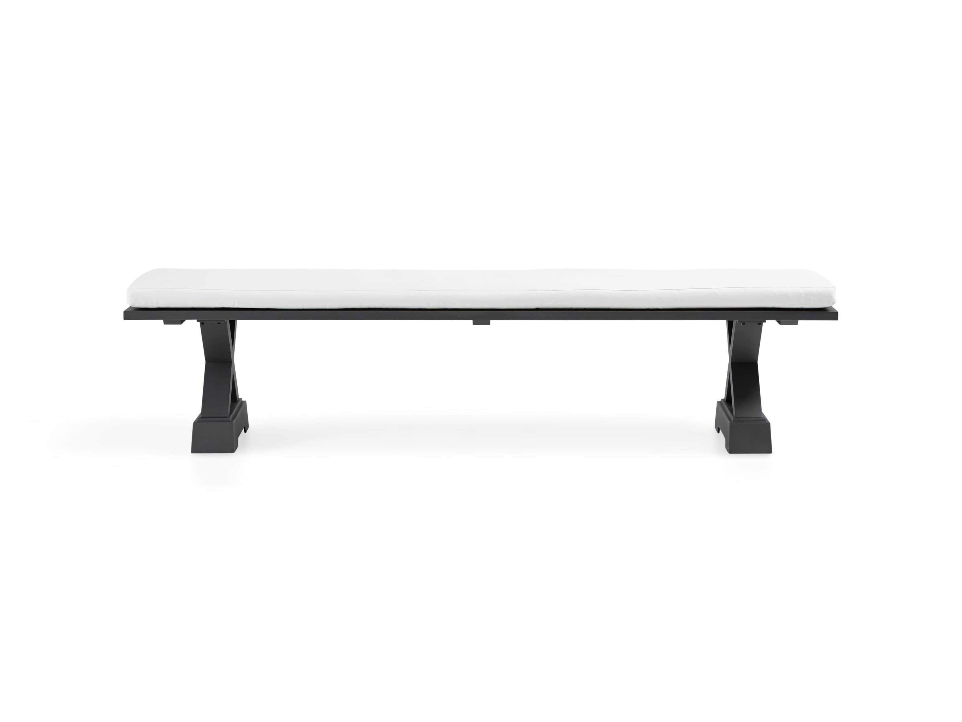 Montego Outdoor 77" Dining Bench in CANVAS WHITE