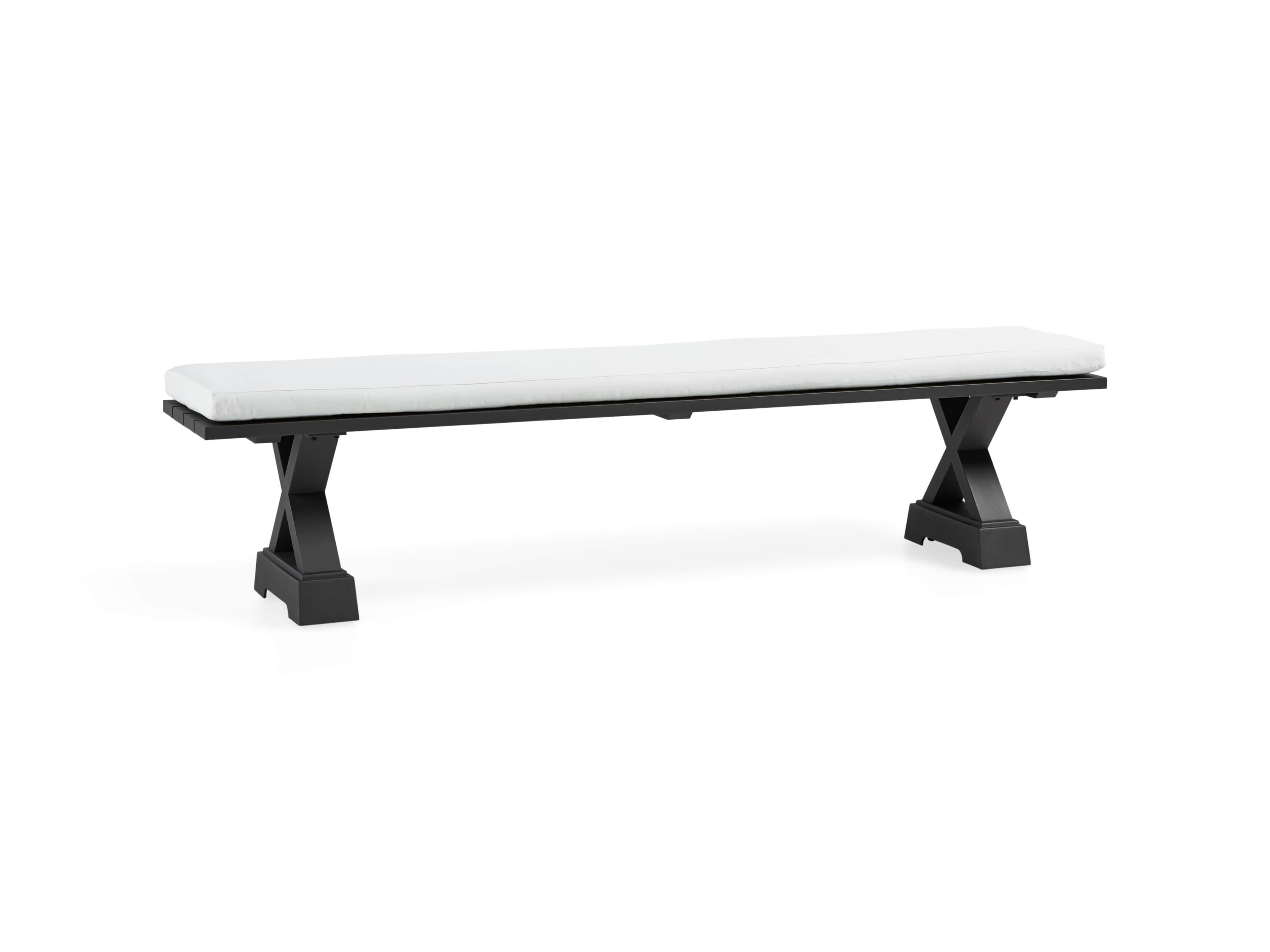 Montego Outdoor 77" Dining Bench in CANVAS WHITE