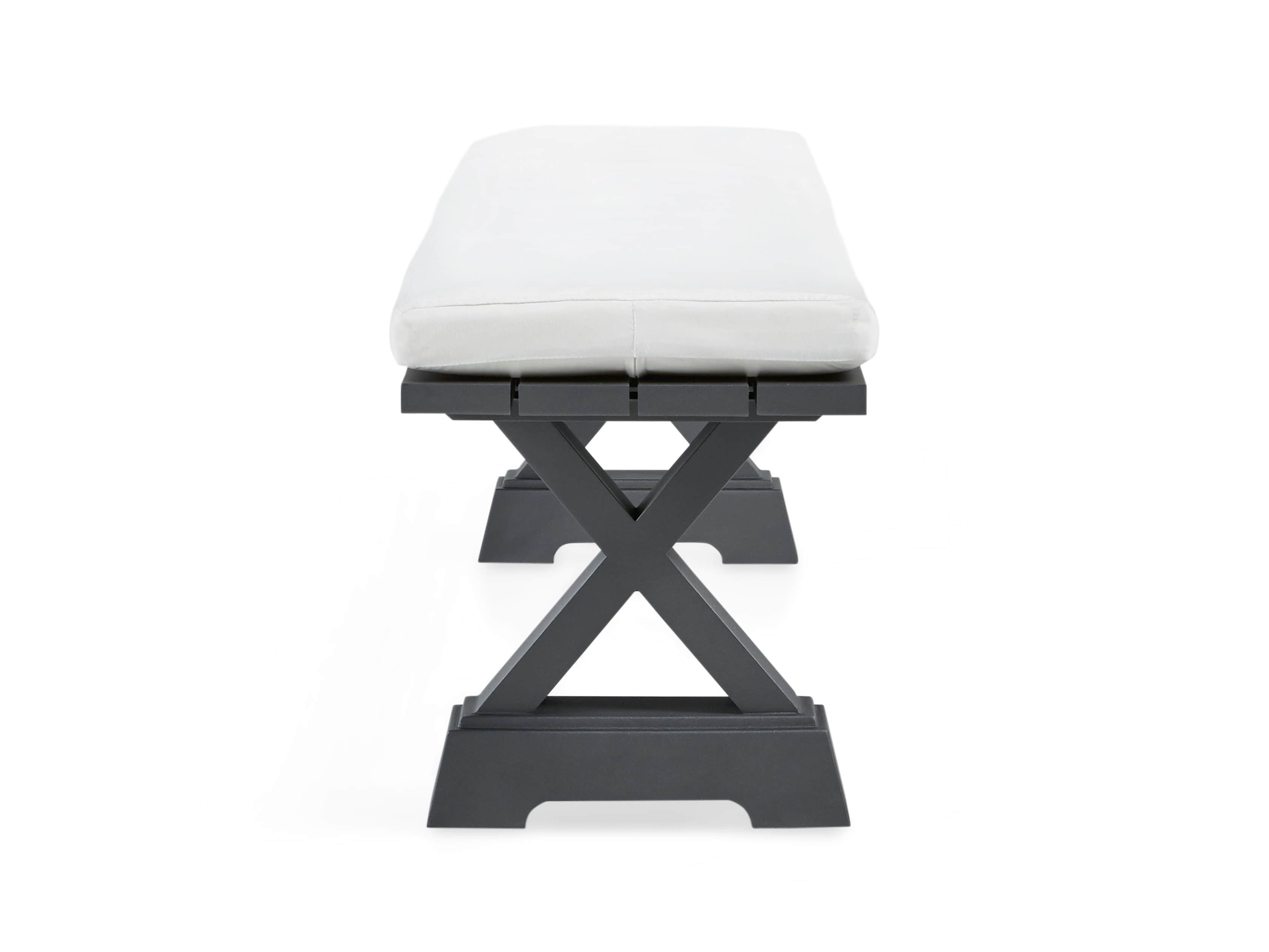 Montego Outdoor 77" Dining Bench in CANVAS WHITE