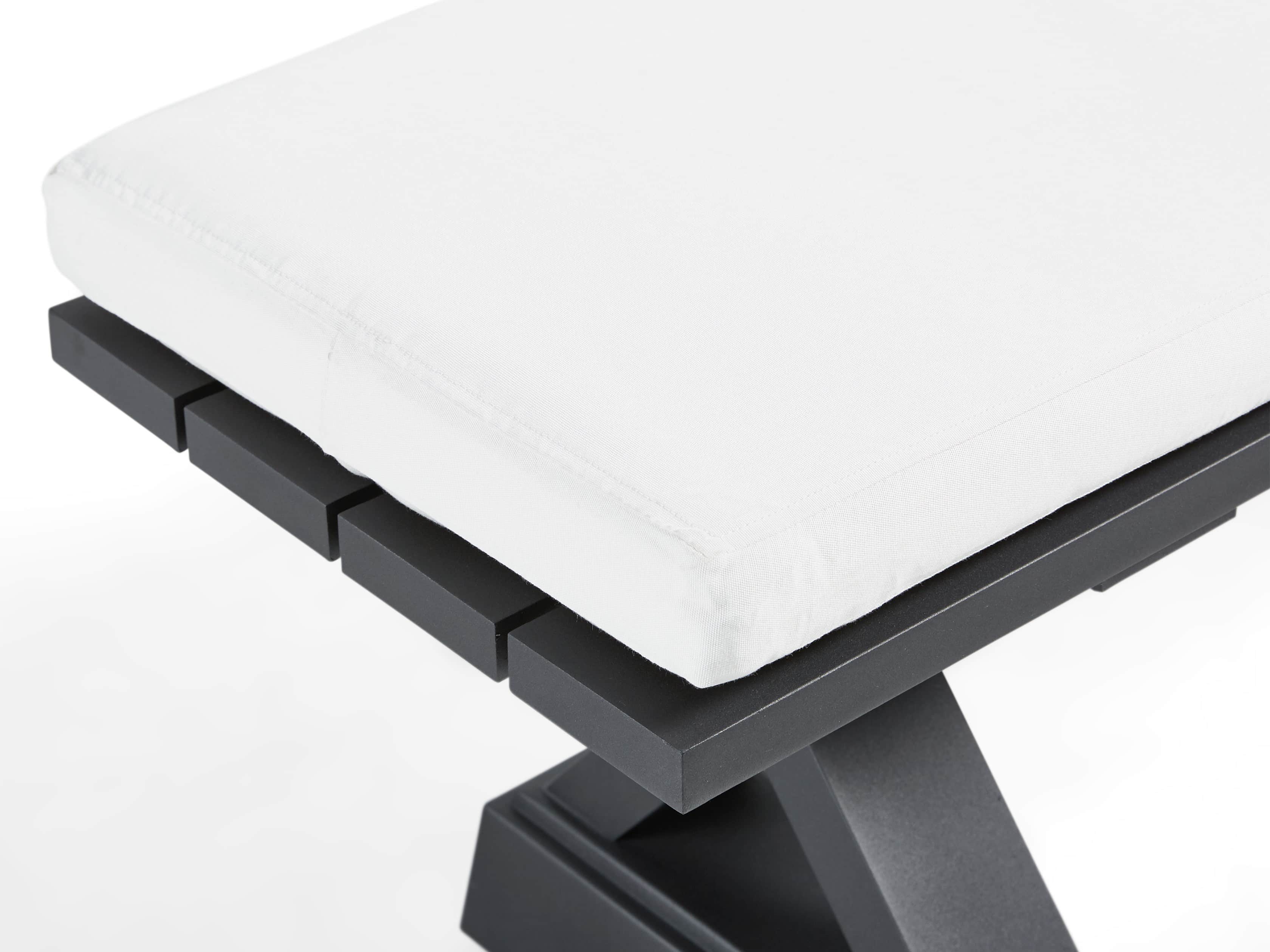 Montego Outdoor 77" Dining Bench in CANVAS WHITE