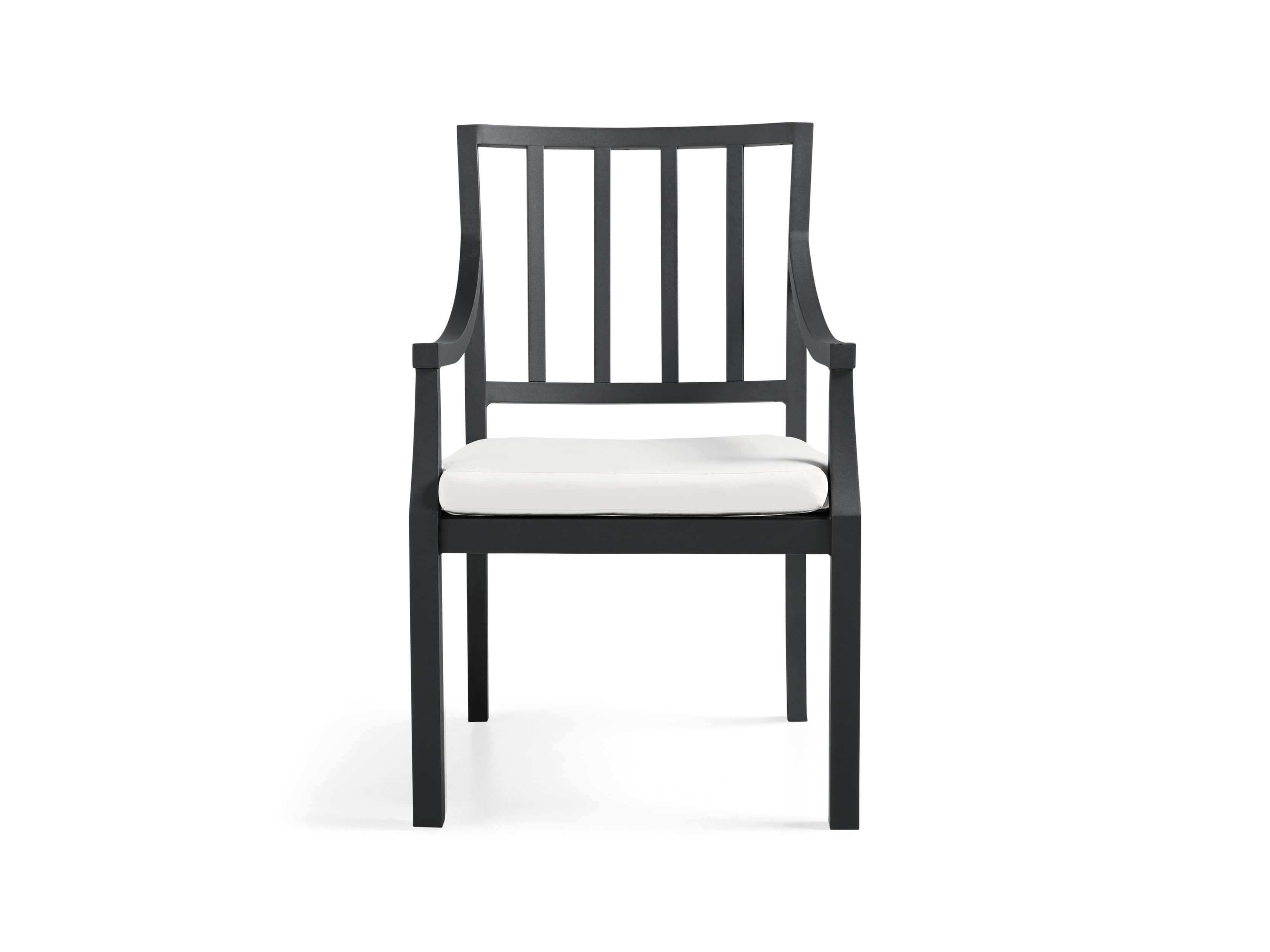 Montego Outdoor 23" Dining Arm Chair in CANVAS WHITE