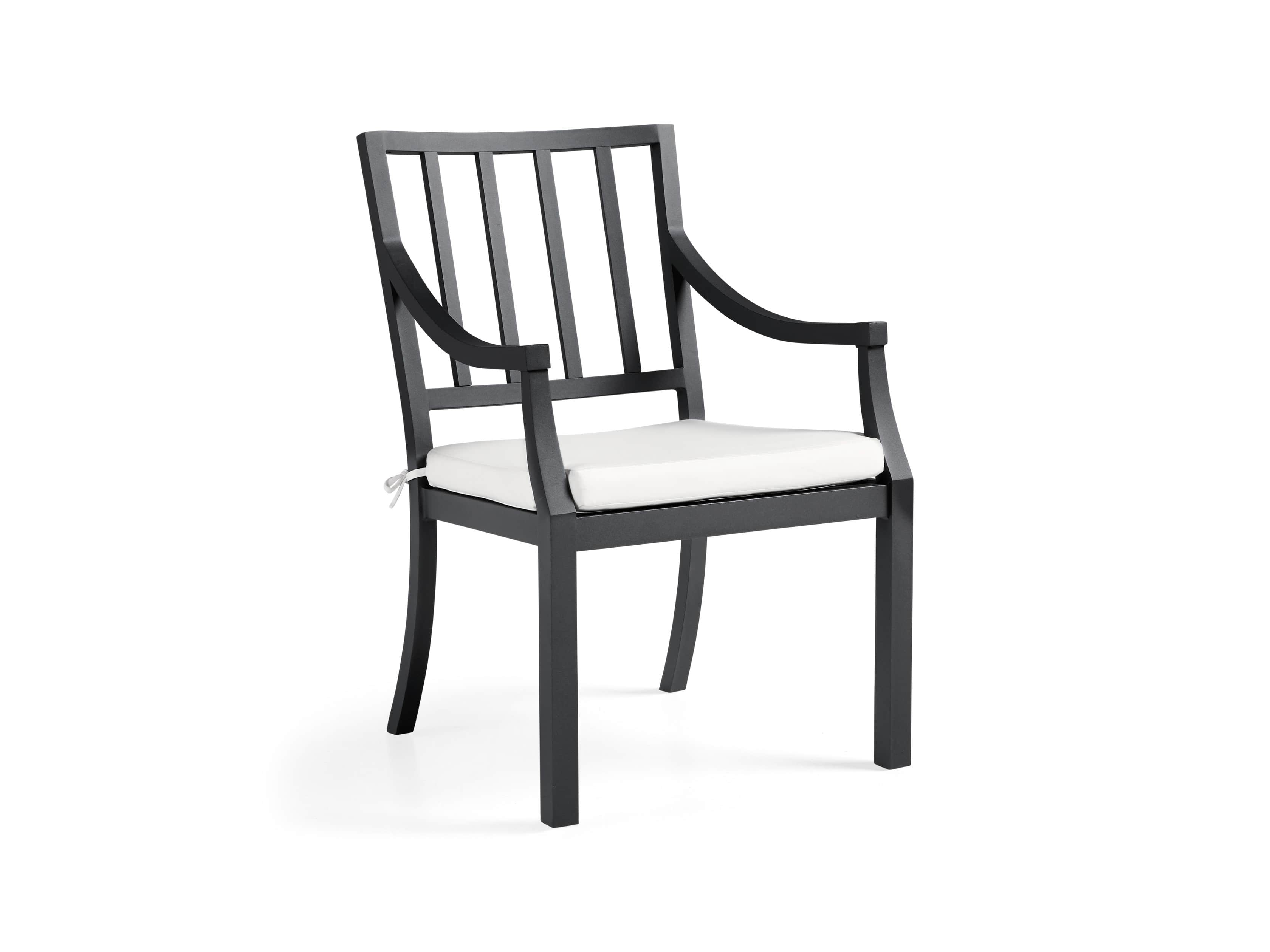 Montego Outdoor 23" Dining Arm Chair in CANVAS WHITE
