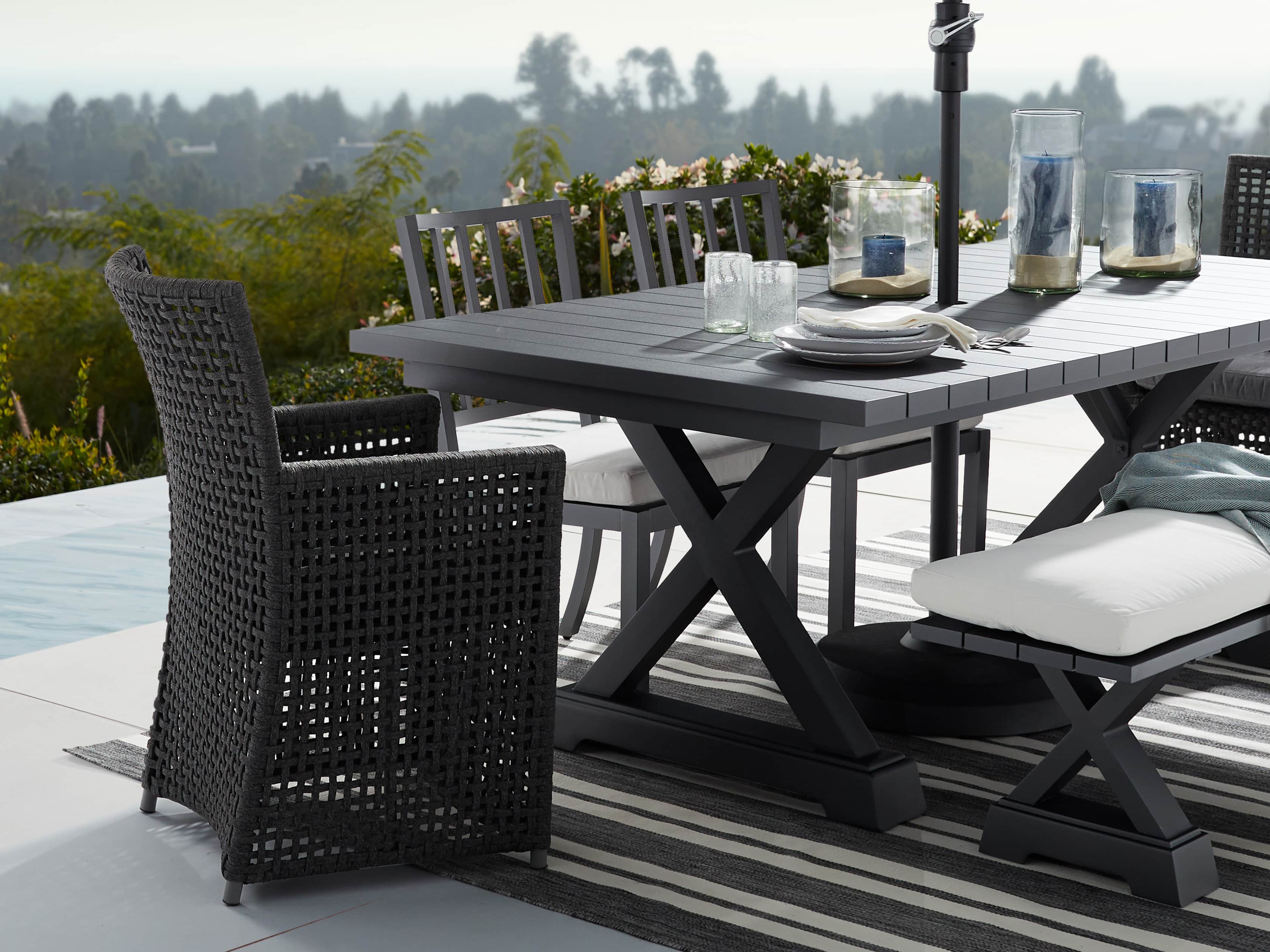 Montego Outdoor 20" Dining Side Chair in Slate, slide 9 of 9
