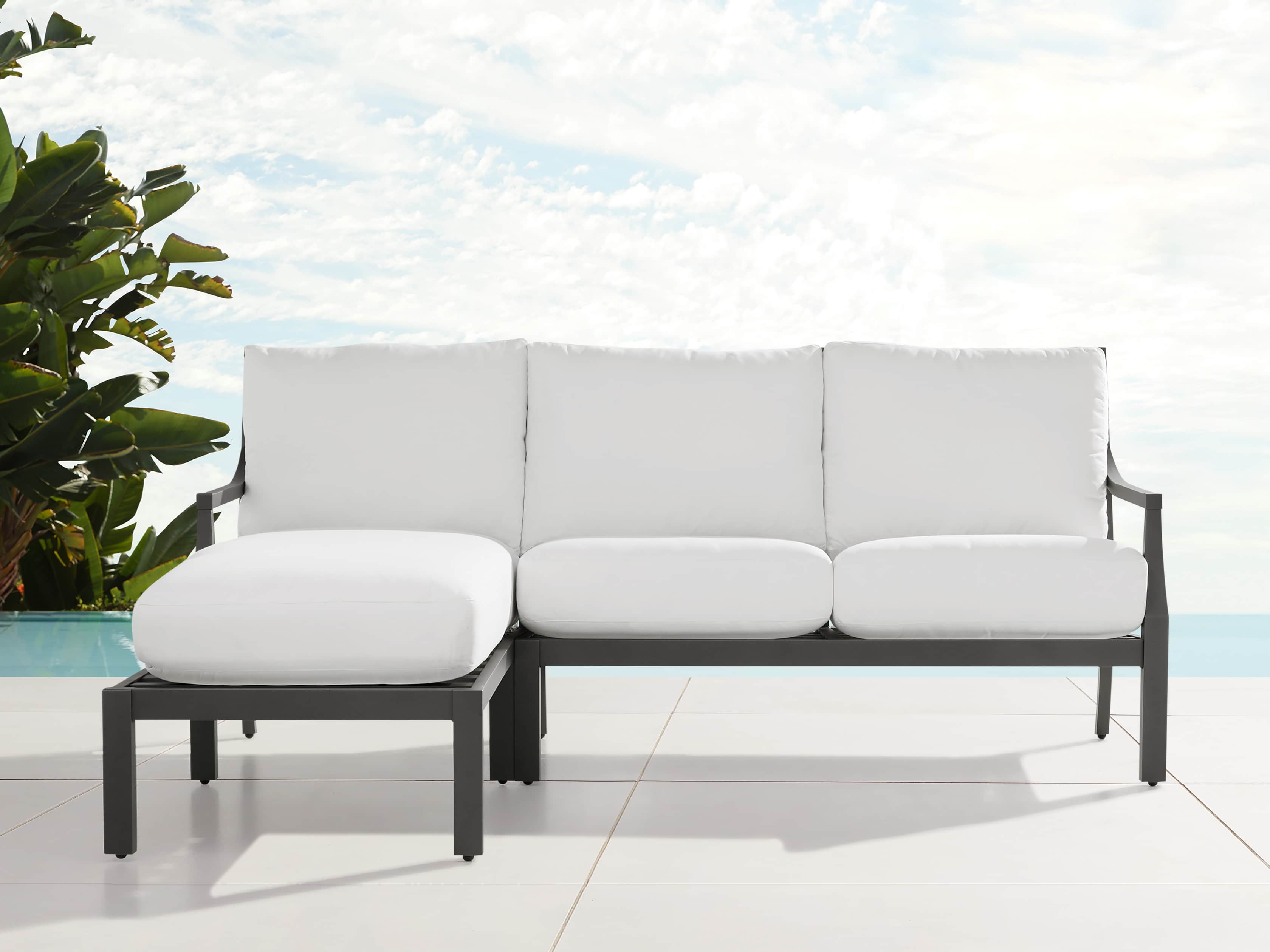 View the Montego Outdoor Two Piece Sectional | Variant: CANVAS WHITE