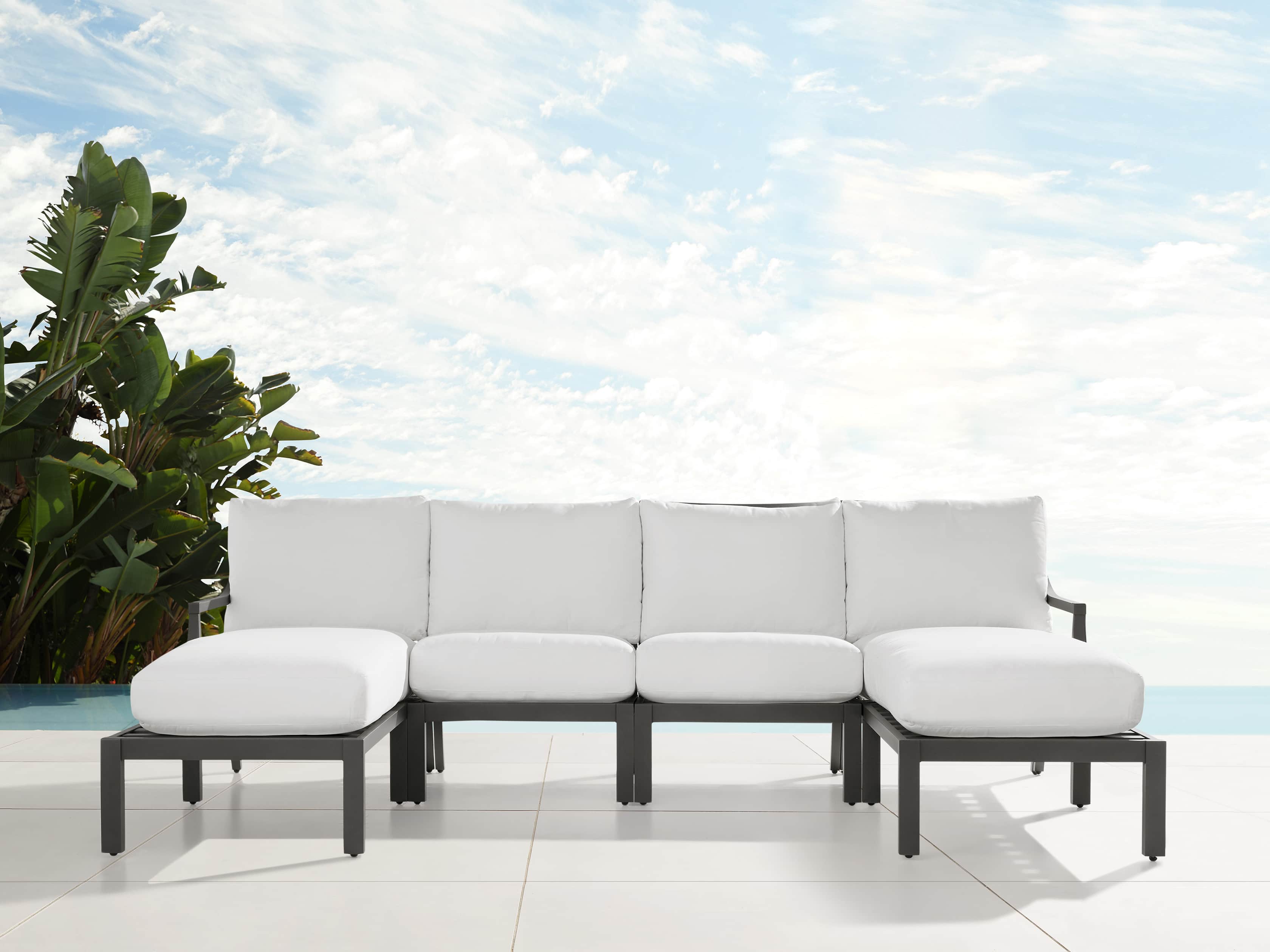 Montego Outdoor 107" Four Piece Sectional, slide 1 of 3