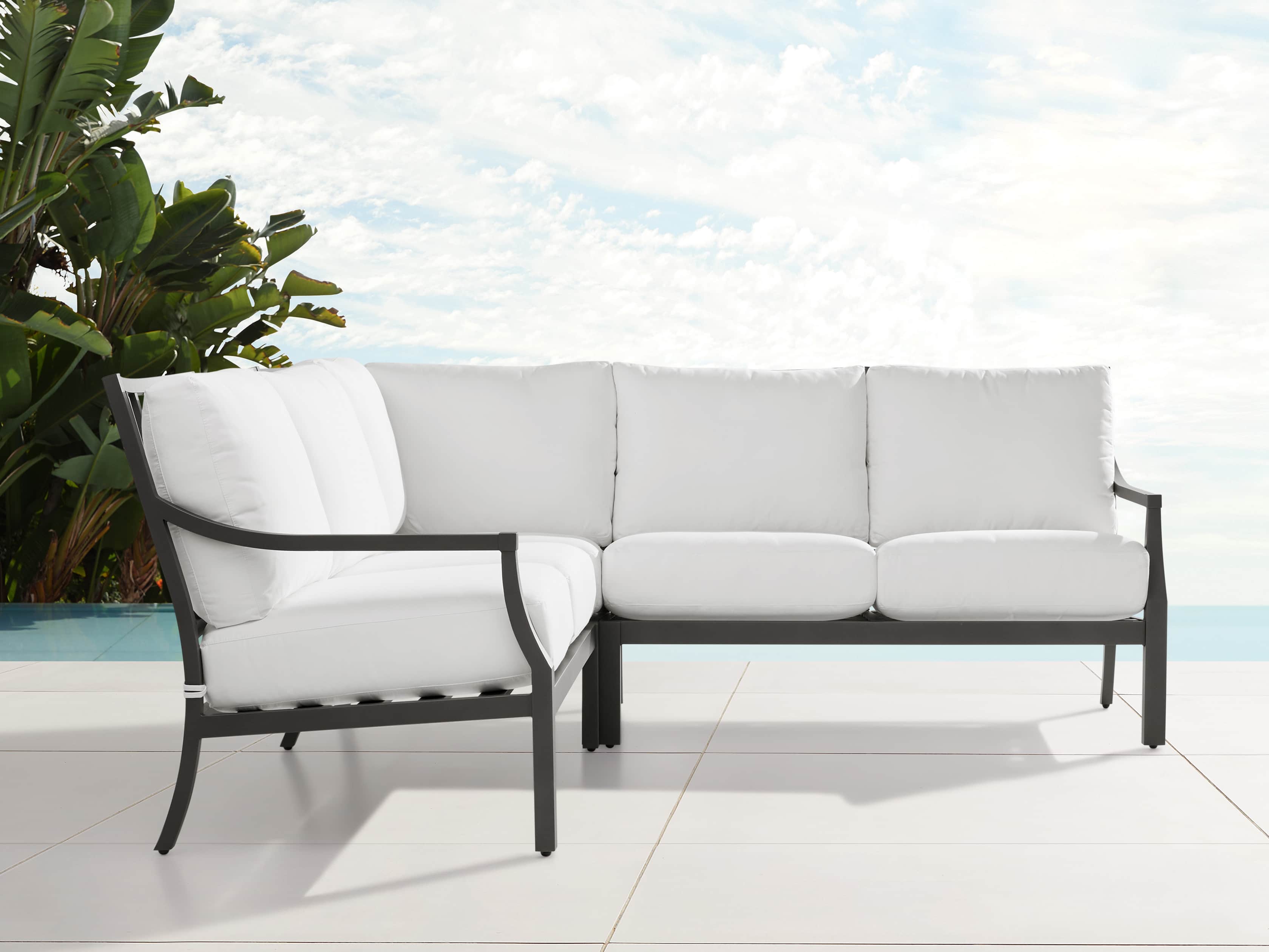 Montego Outdoor 88" Three Piece Sectional, slide 1 of 5