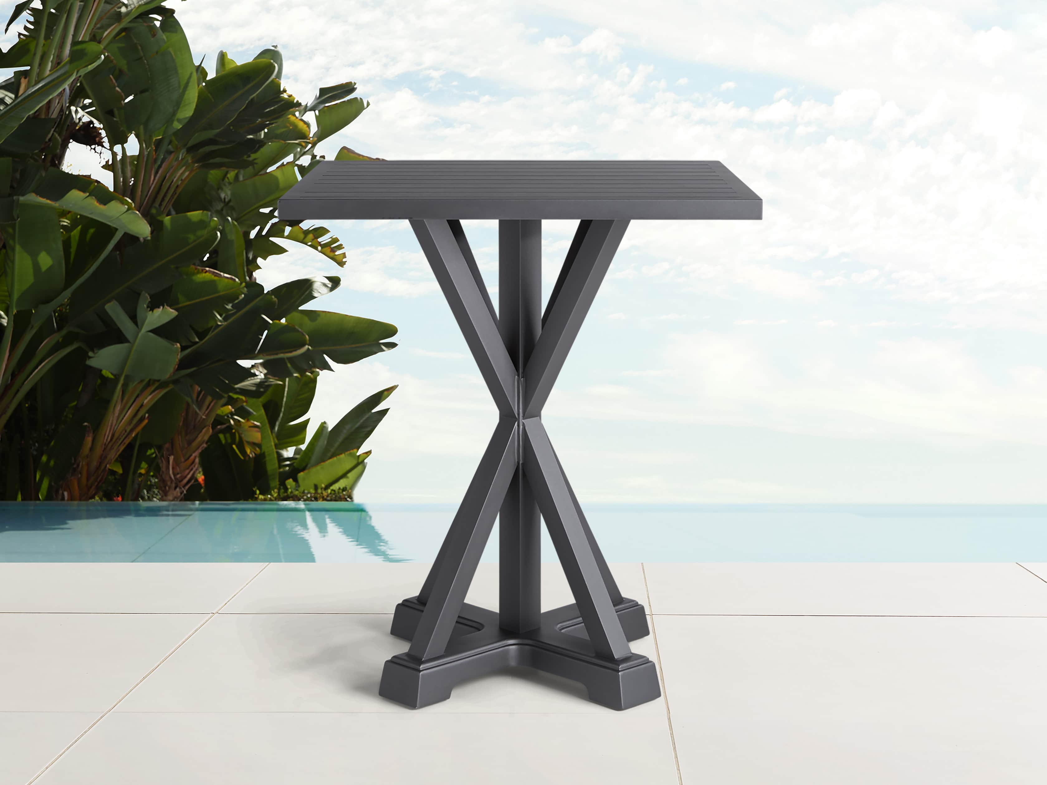 Montego Outdoor 36" Counter Table in Slate, slide 1 of 3