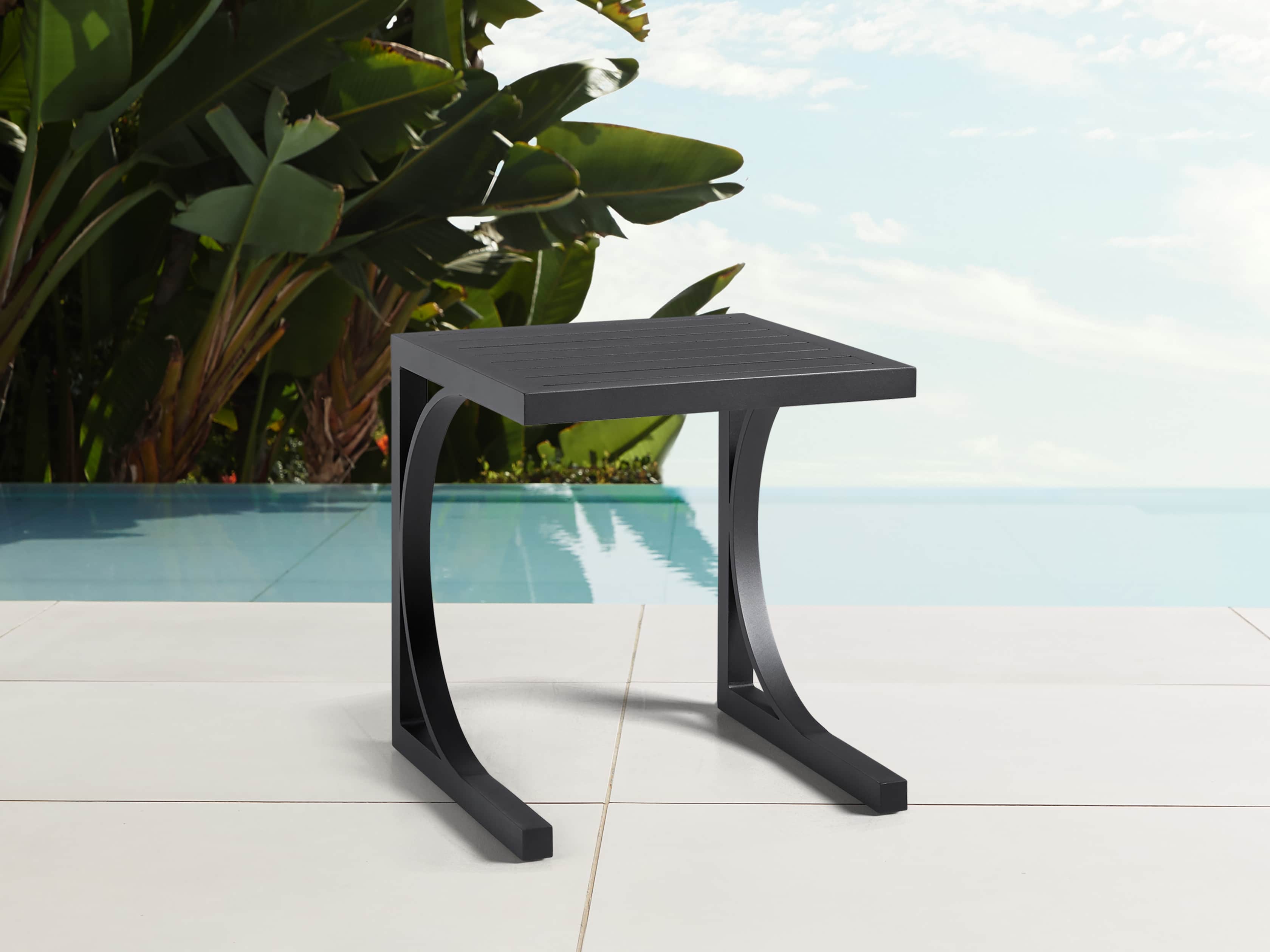 Montego Outdoor C Side Table in Slate, slide 1 of 5