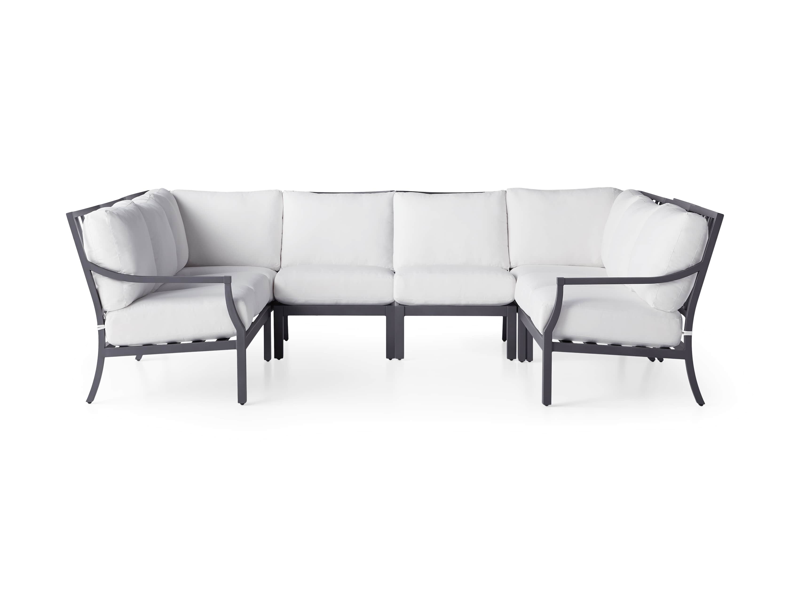 Montego Outdoor 122.5" Six Piece Sectional, slide 2 of 5