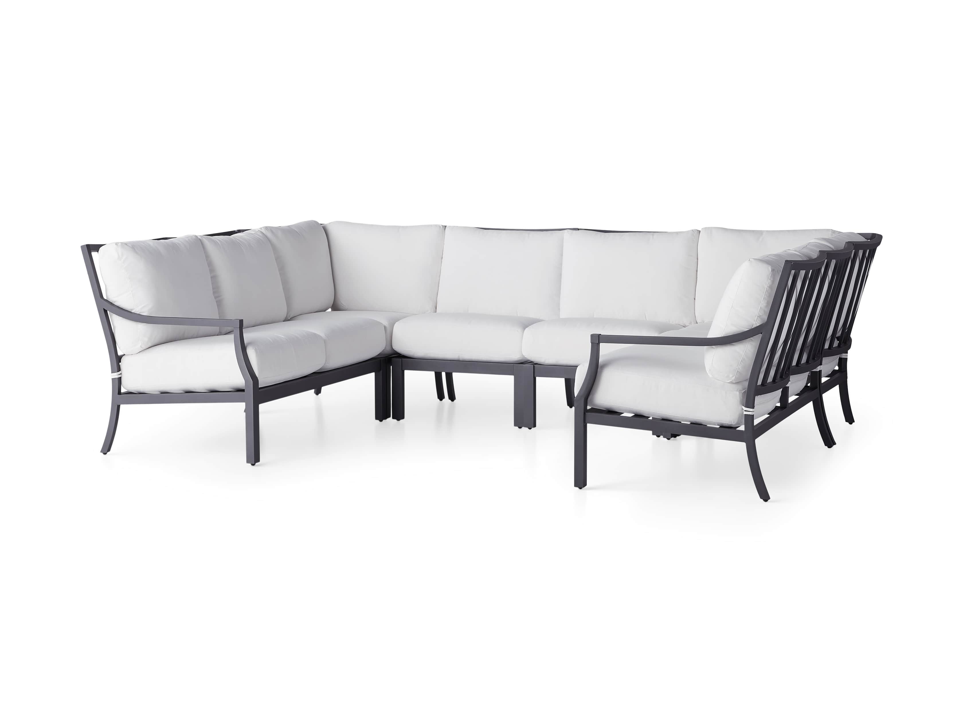 Montego Outdoor 122.5" Six Piece Sectional, slide 3 of 5
