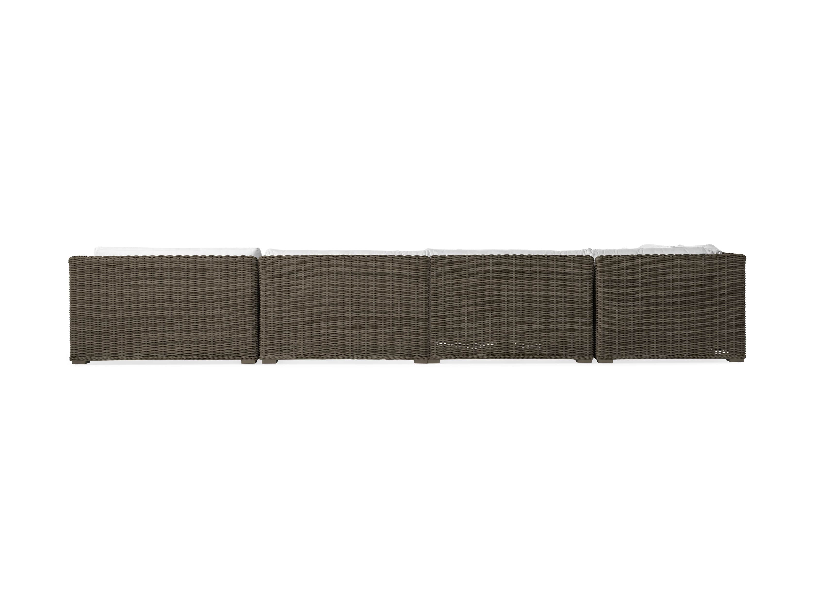 Montauk Outdoor 193" Five Piece Sectional in Dry Bark, slide 4 of 5