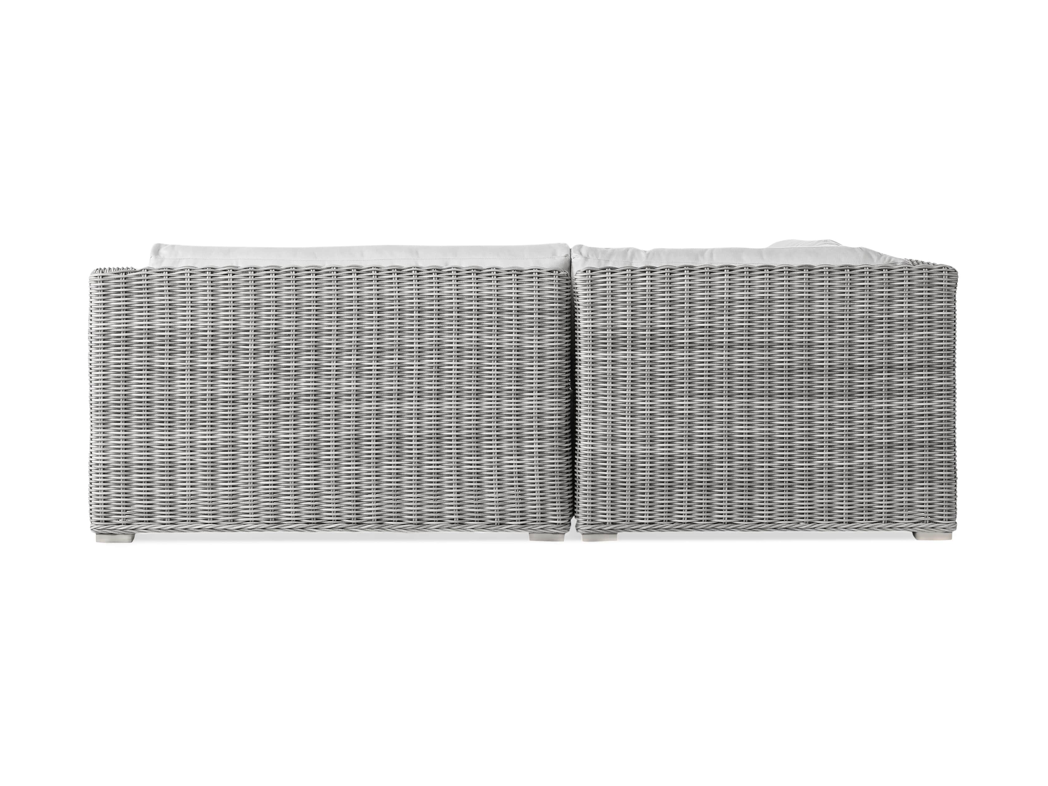 Montauk Outdoor 96" Three Piece Sectional in Vista Grey, slide 4 of 5