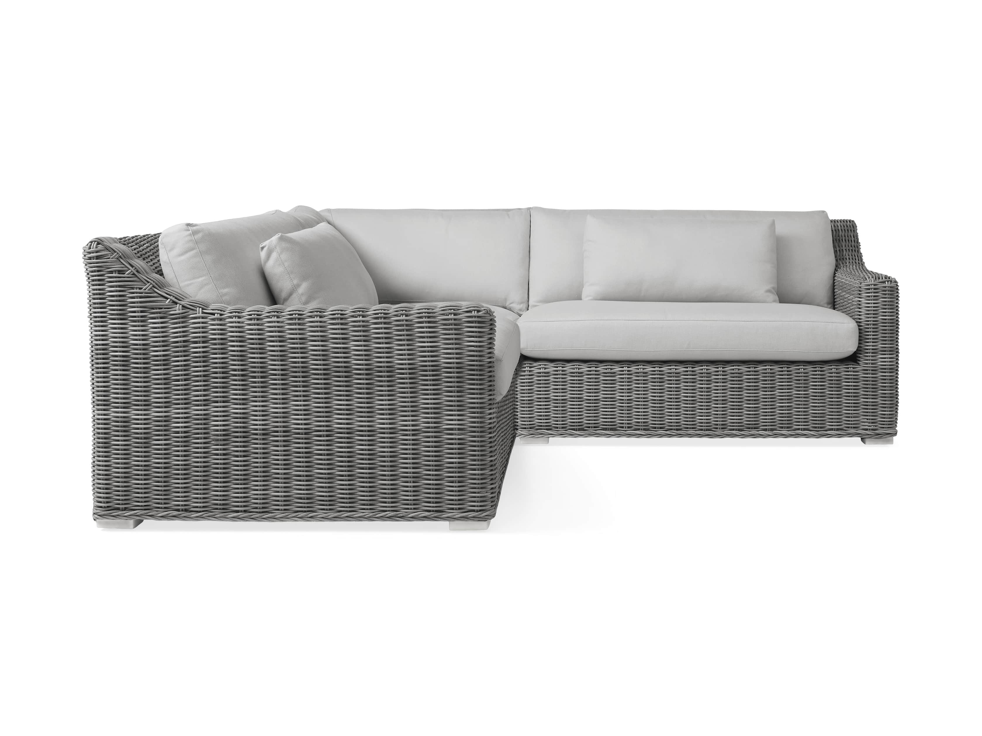 Montauk Outdoor 96" Three Piece Sectional in Vista Grey, slide 3 of 5