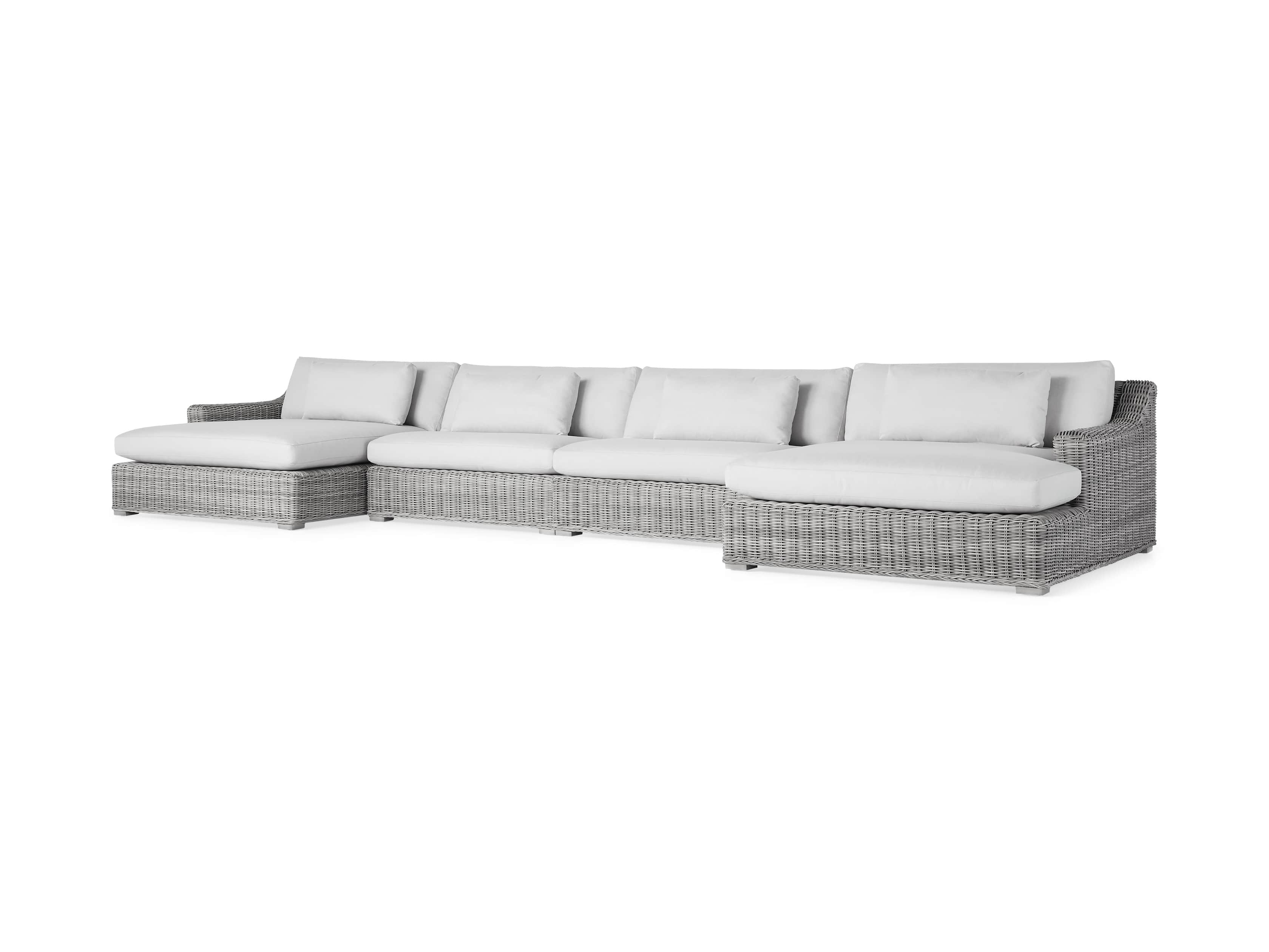 Montauk Outdoor 204" Four Piece U Sectional in Vista Grey, slide 3 of 5