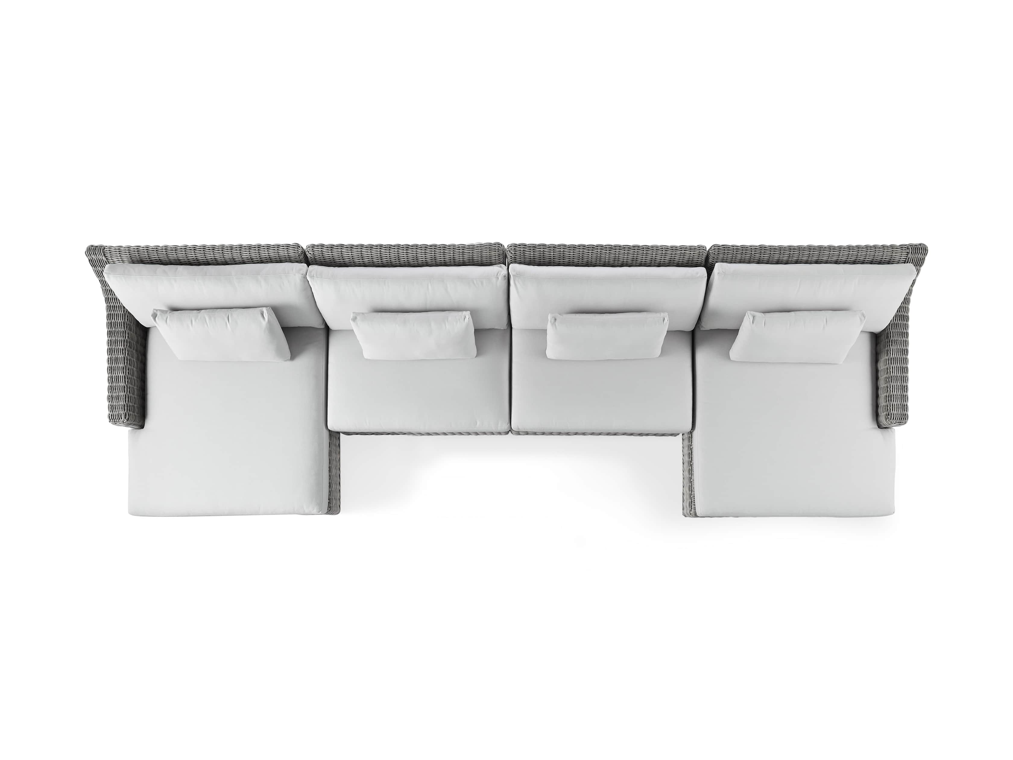 Montauk Outdoor 204" Four Piece U Sectional in Vista Grey, slide 5 of 5