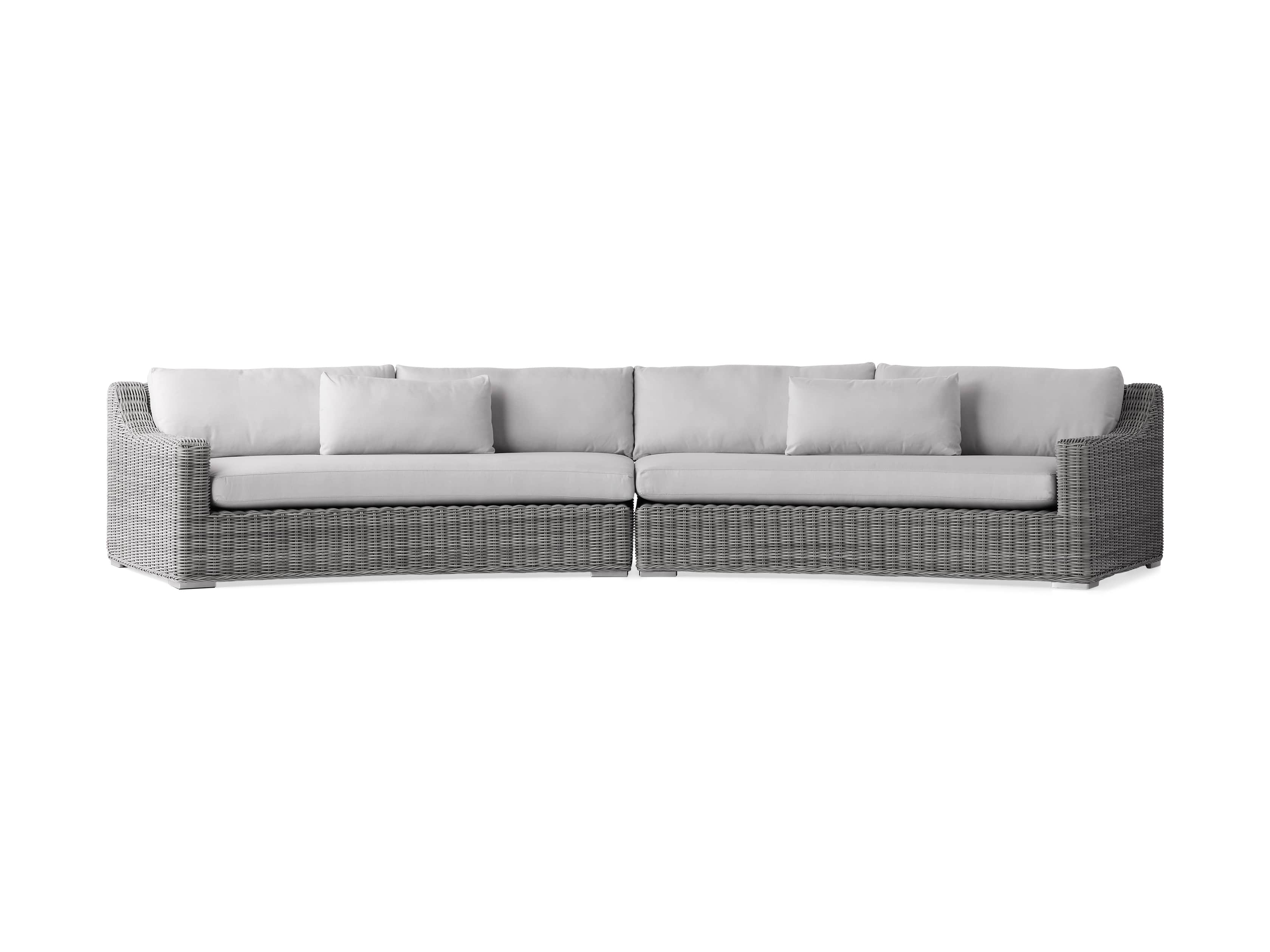 Montauk Outdoor 186.5" Modular Sofa in Vista Grey, slide 2 of 7