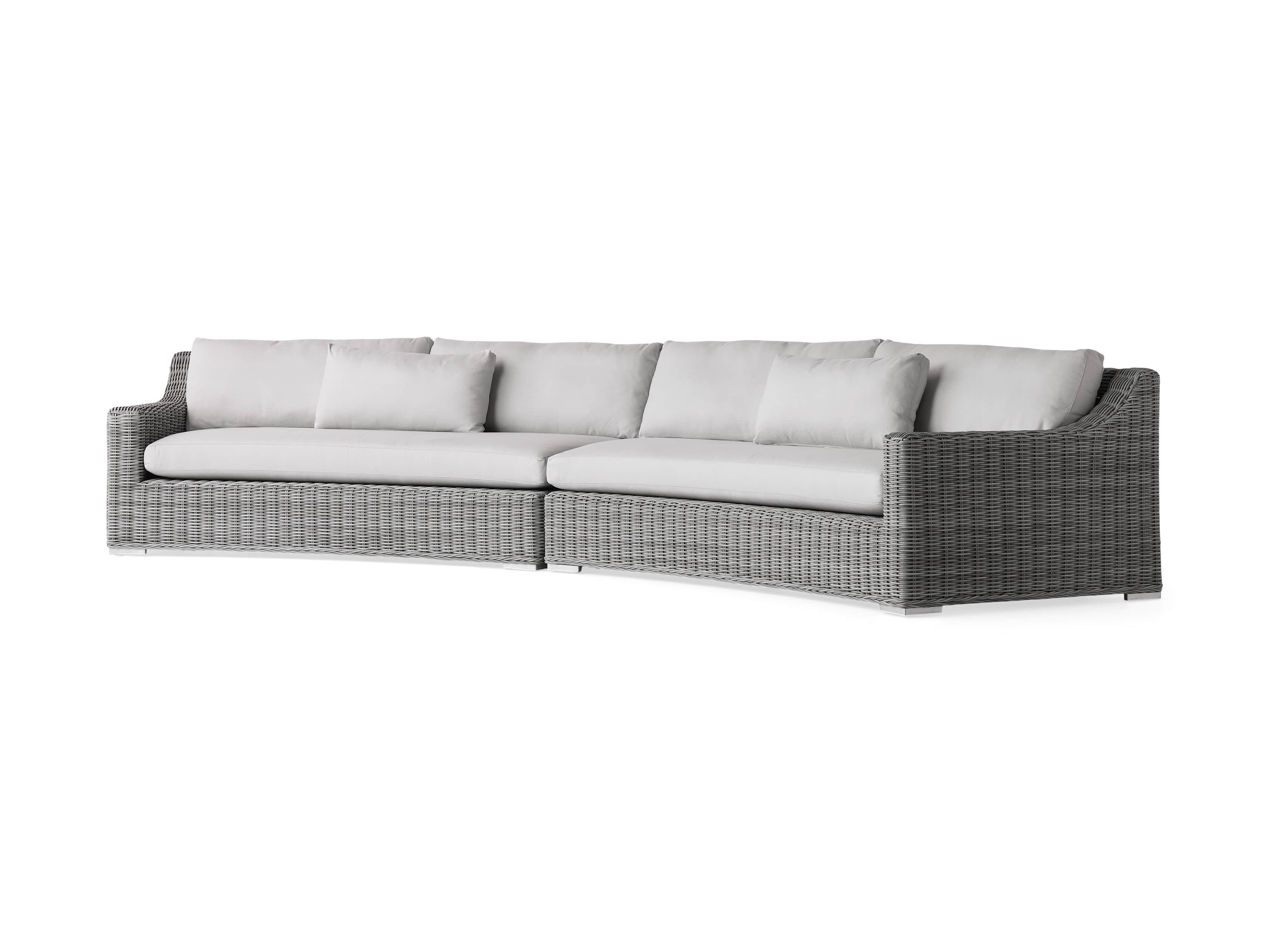 Montauk Outdoor 186.5" Modular Sofa in Vista Grey, slide 3 of 7