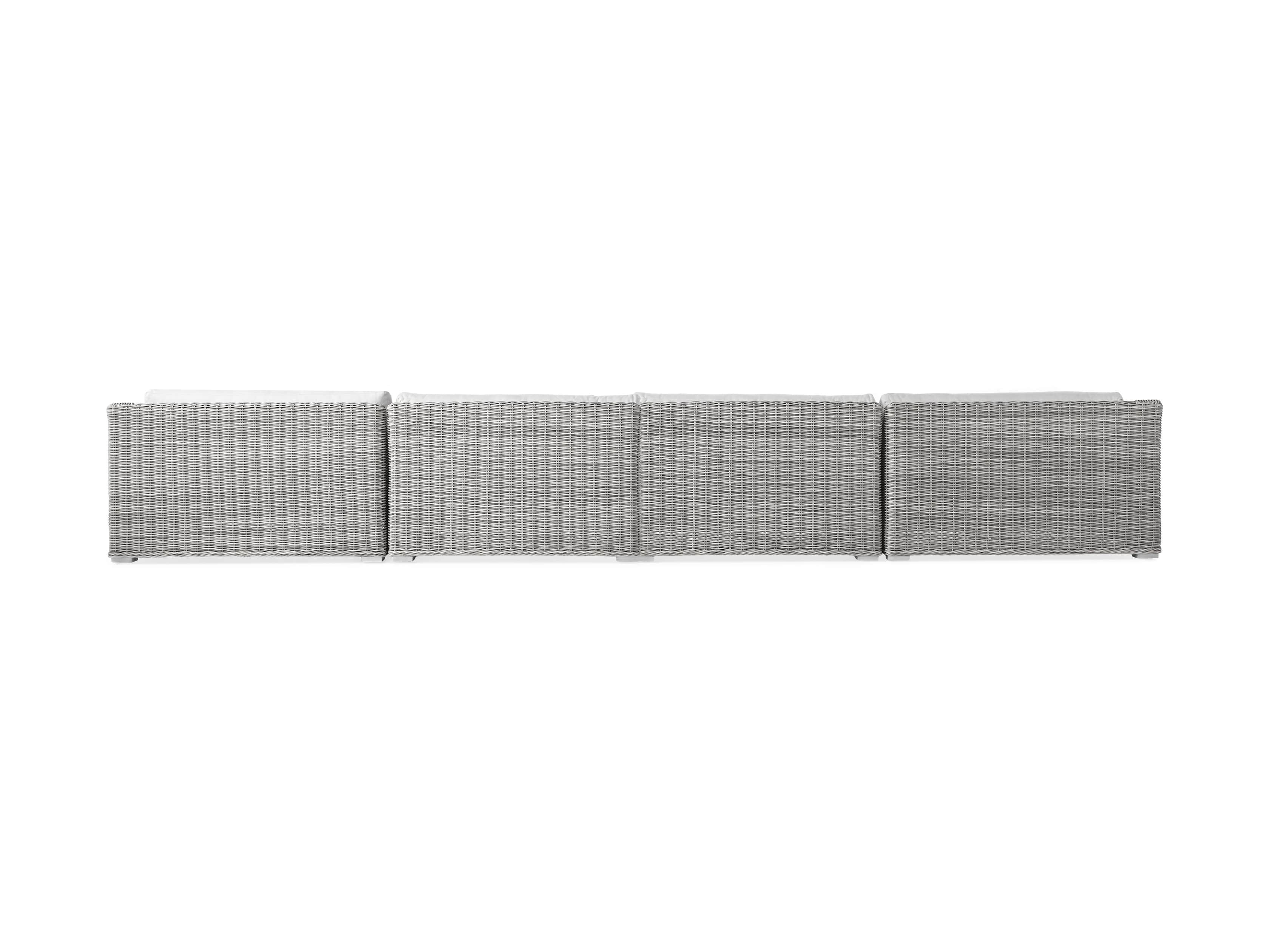 Montauk Outdoor 204" Four Piece Reverse L Sectional in Vista Grey, slide 4 of 5