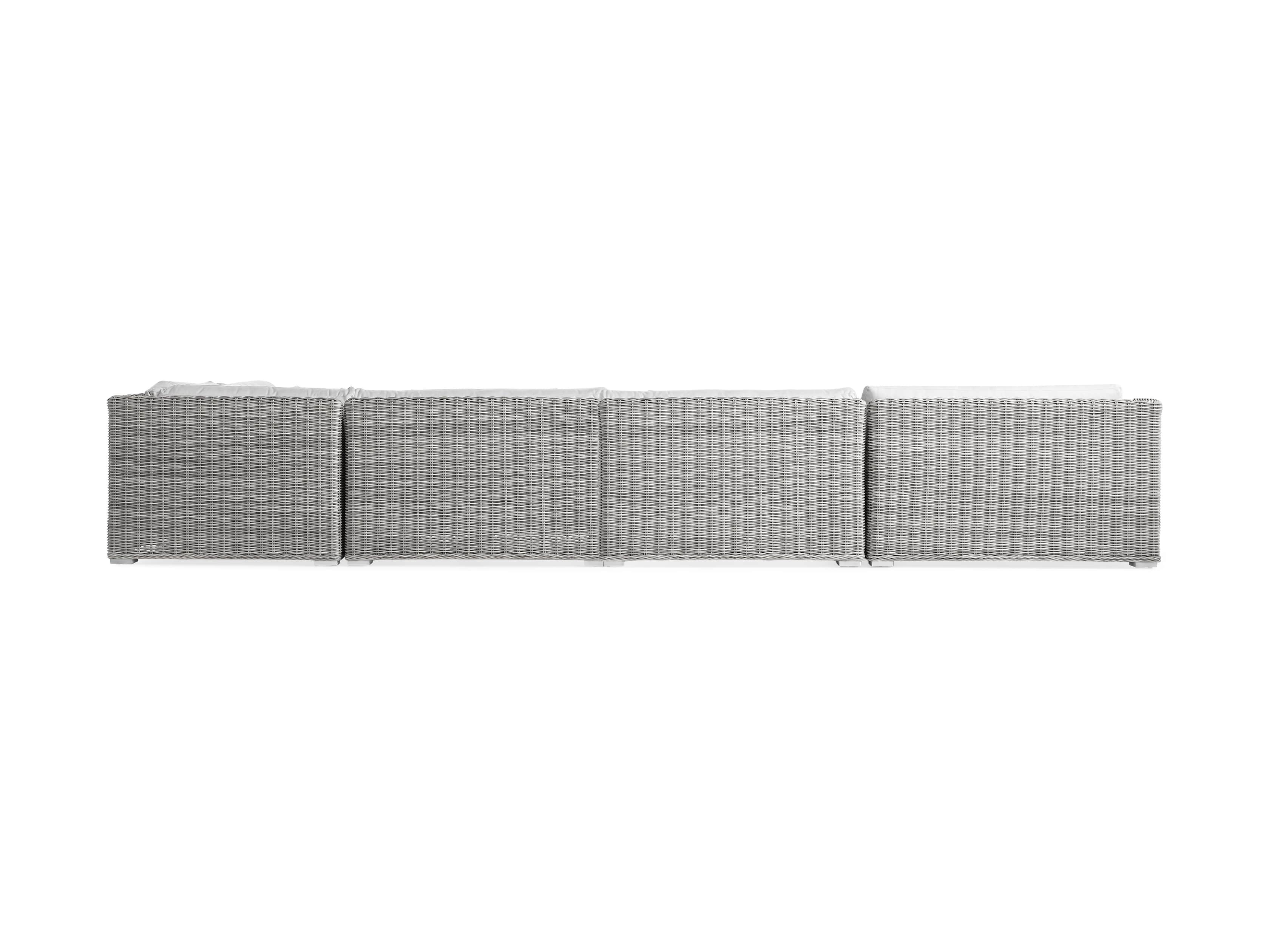 Montauk Outdoor 193" Six Piece Reverse Sectional in Vista Grey, slide 4 of 5