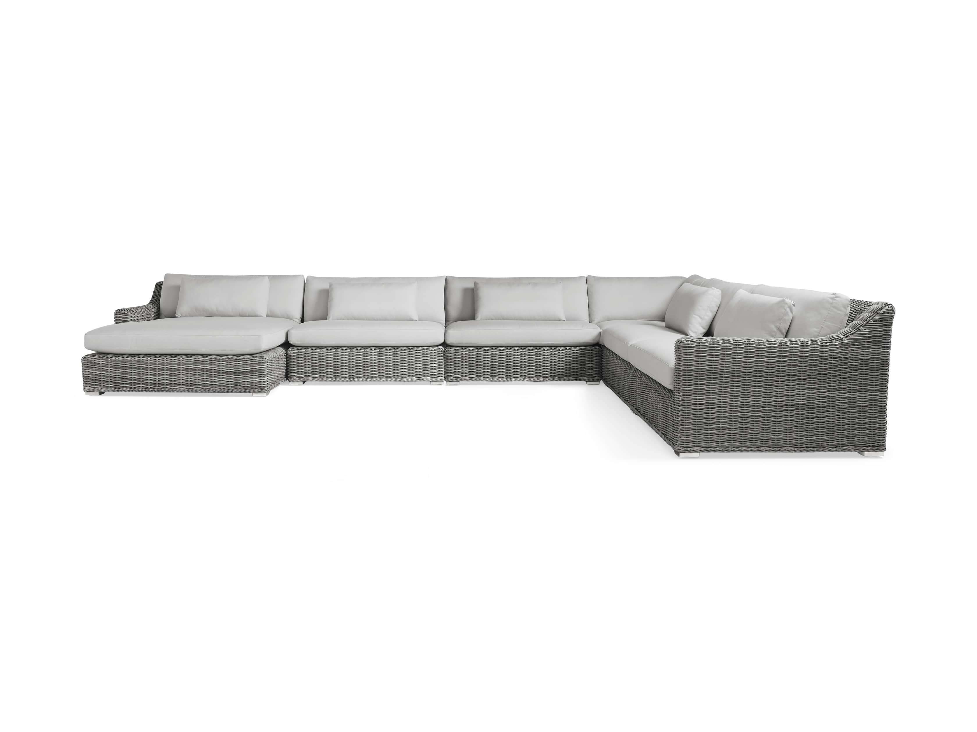 Montauk Outdoor 193" Six Piece Reverse Sectional in Vista Grey, slide 2 of 5