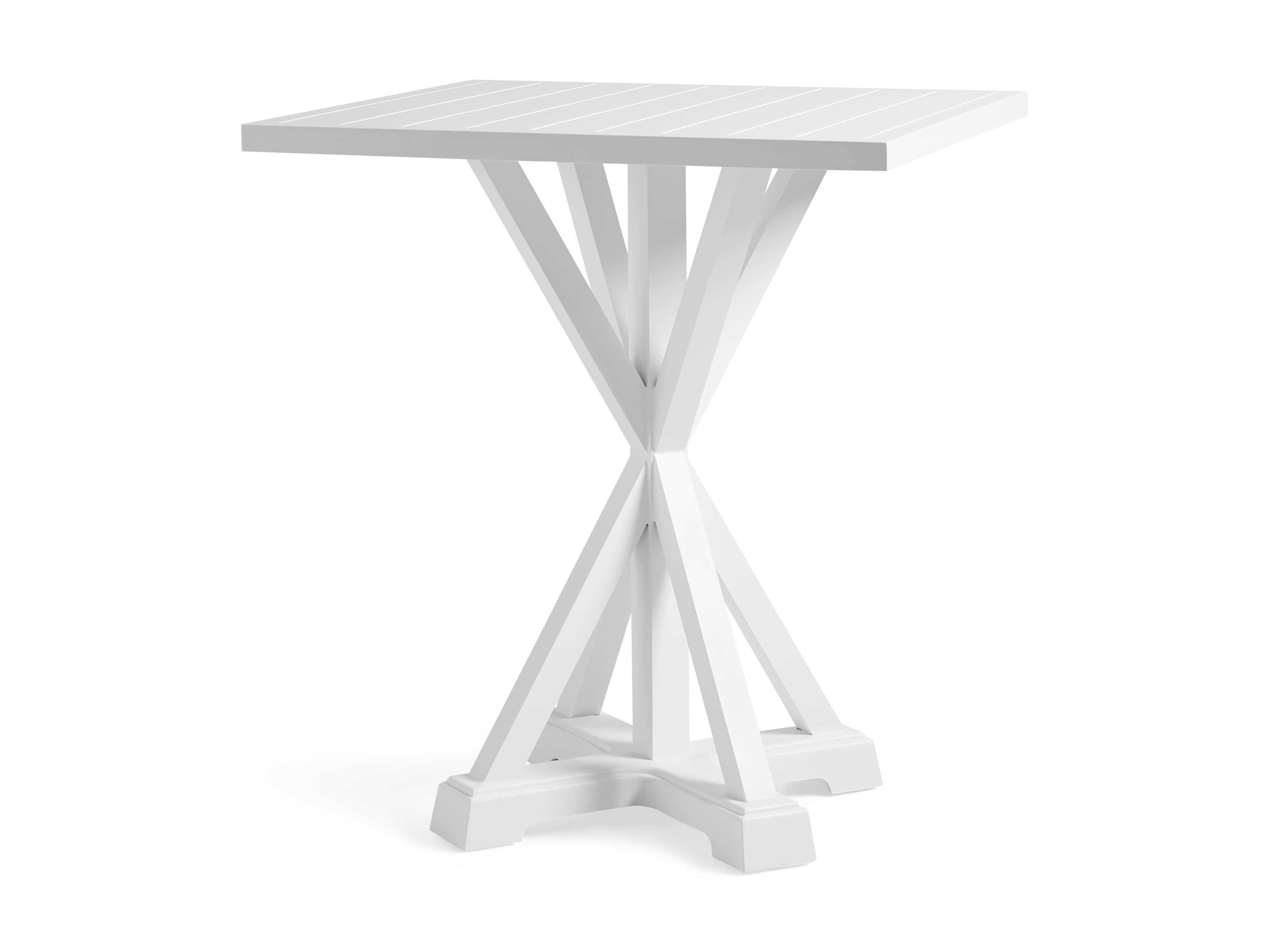 Montego Outdoor 42" Bar Table in Blanc, slide 3 of 5