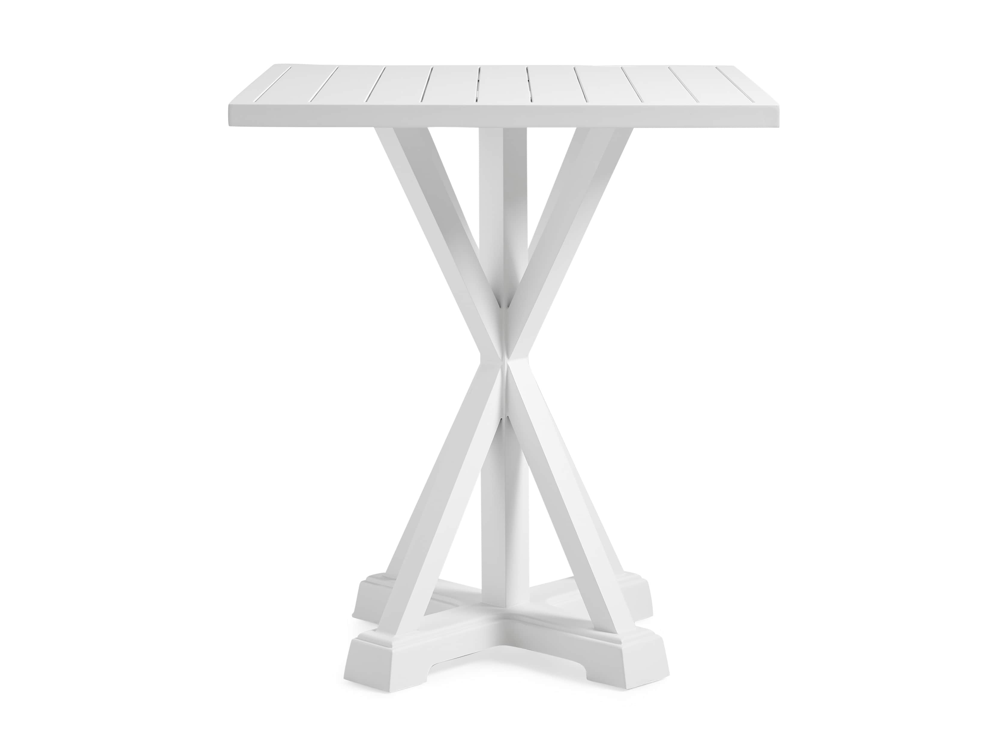 Montego Outdoor 42" Bar Table in Blanc, slide 2 of 5