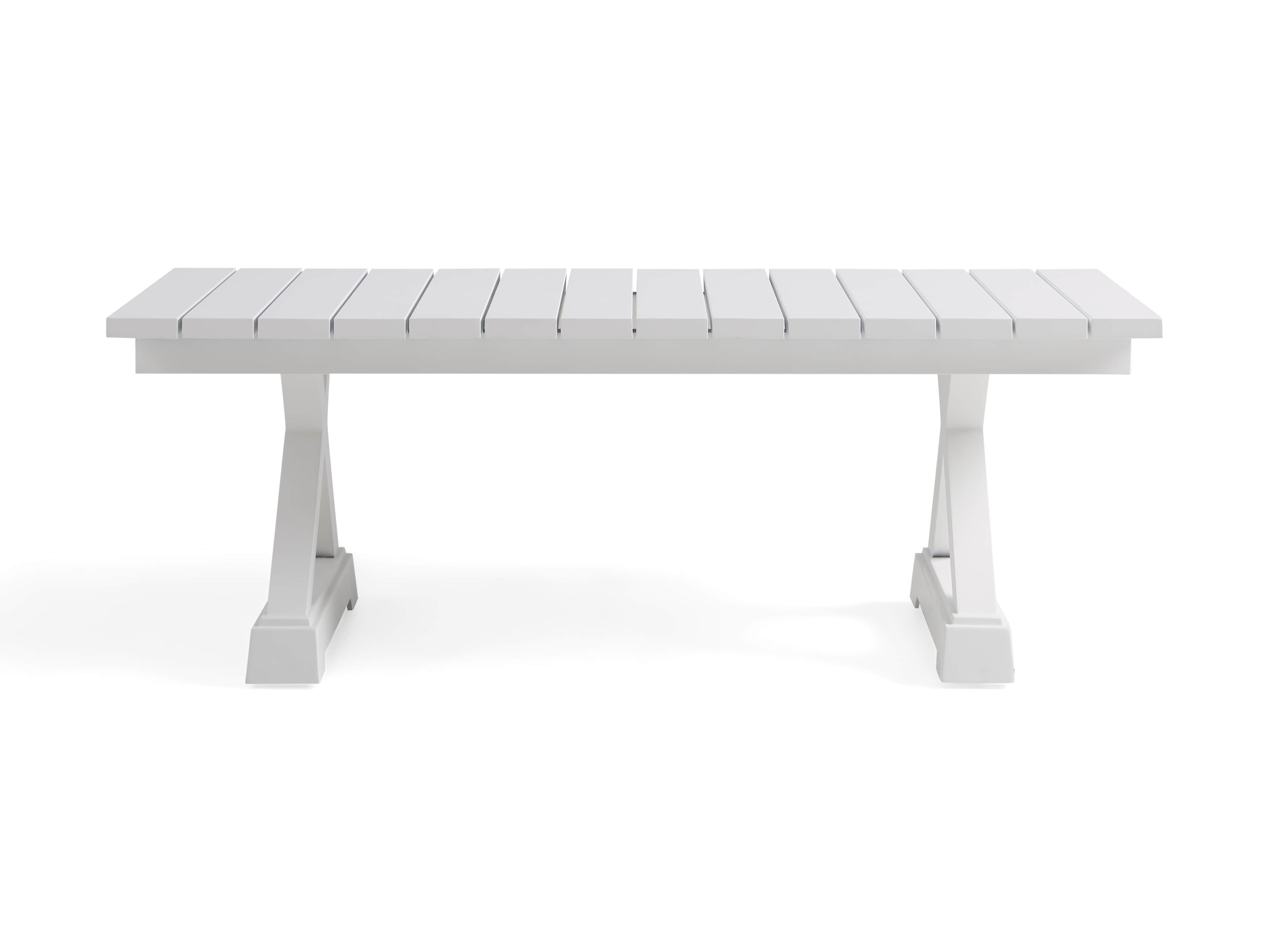 Montego Outdoor Coffee Table in Blanc, slide 2 of 5