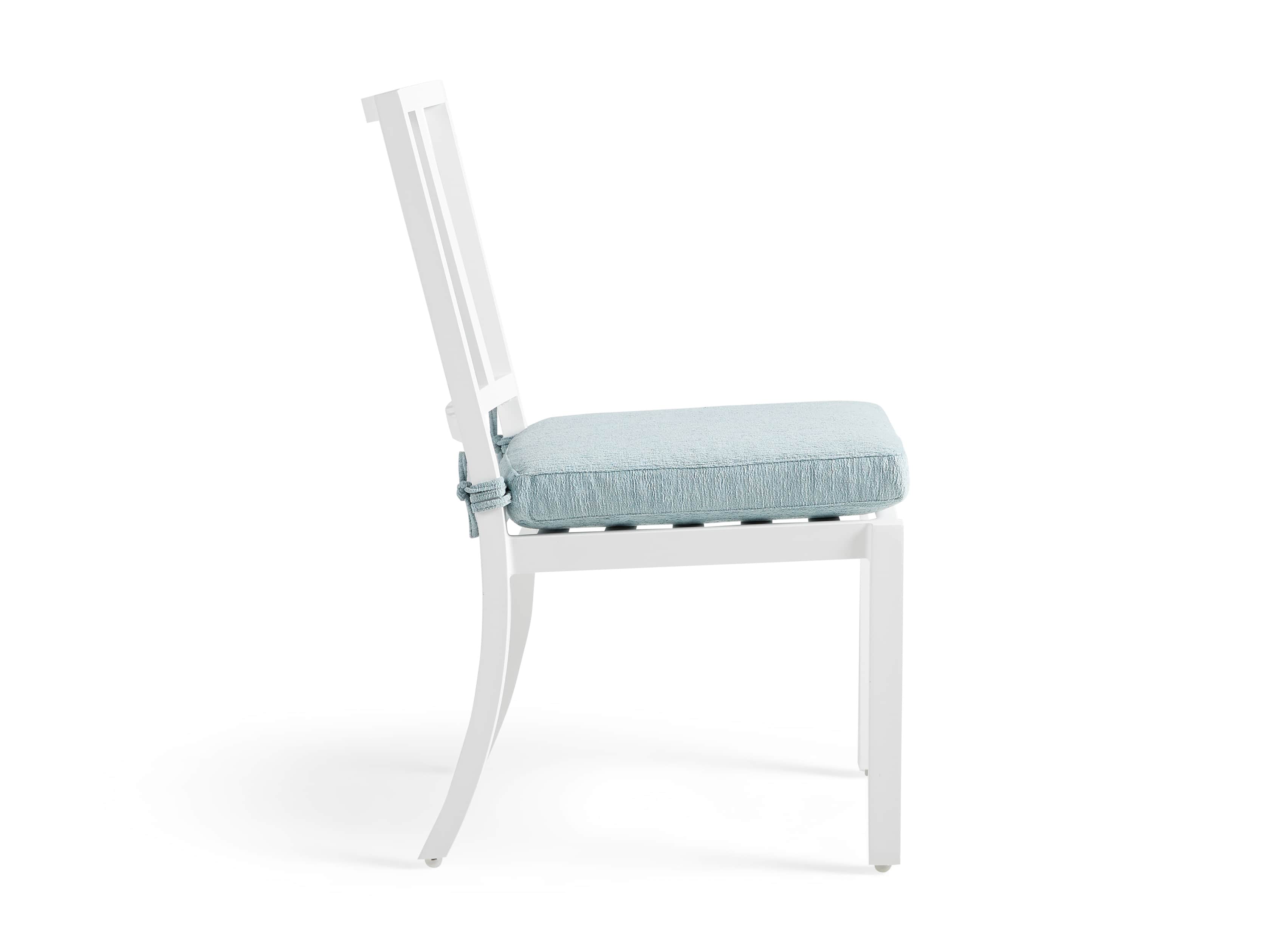 Montego Outdoor 20" Dining Side Chair in Blanc